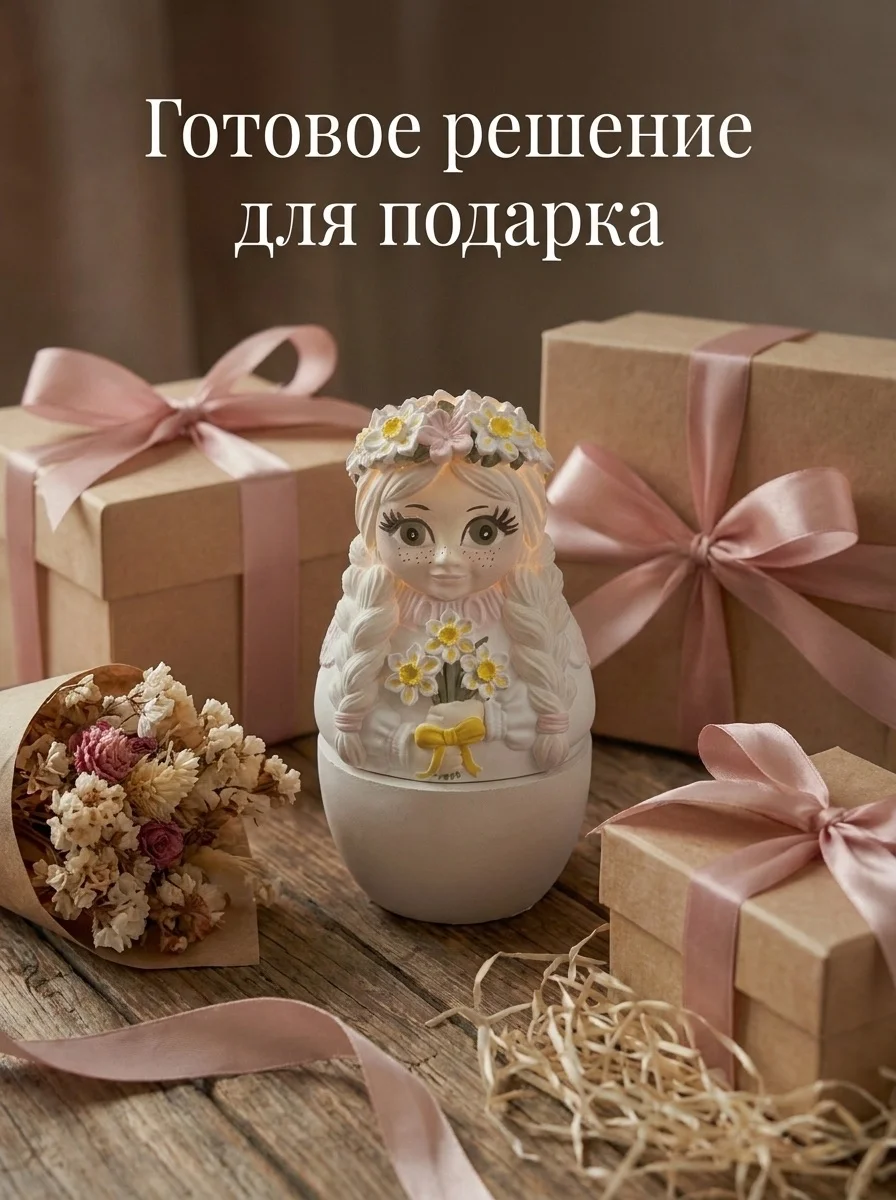 Гипсовая заготовка Матрешка для росписи / Декор / - миниатюра 4