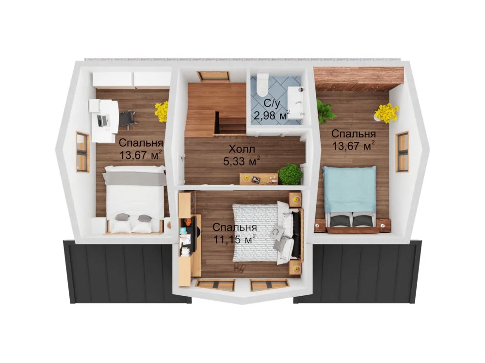 Двухэтажный дом 120,65 м² для ПМЖ - миниатюра 3