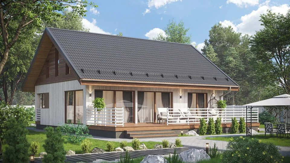 Двухэтажный каркасный дом 183,99 м² - изображение 1