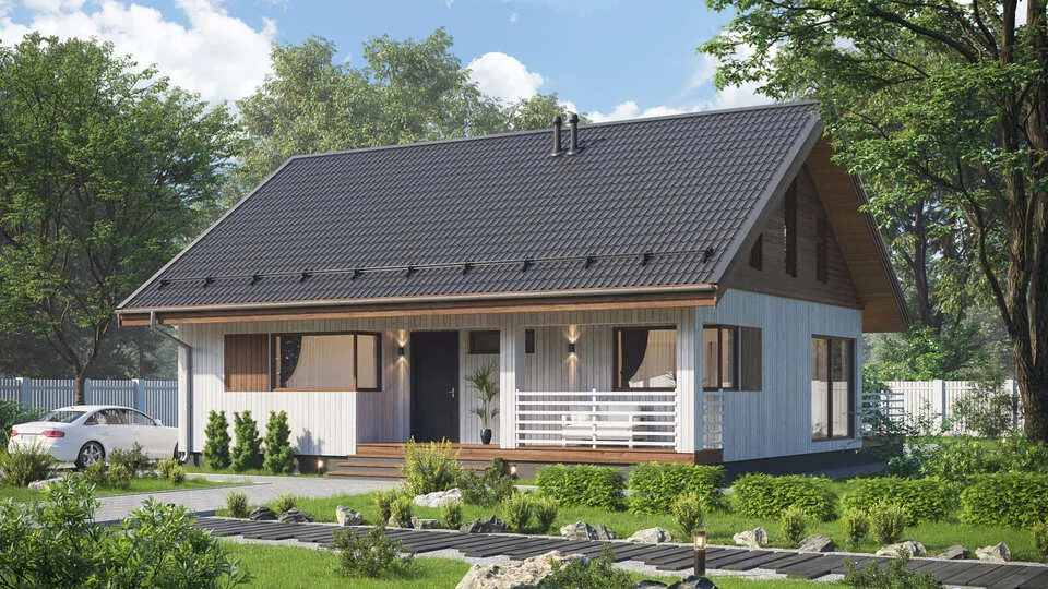 Двухэтажный каркасный дом 183,99 м² для всей семьи - миниатюра 2