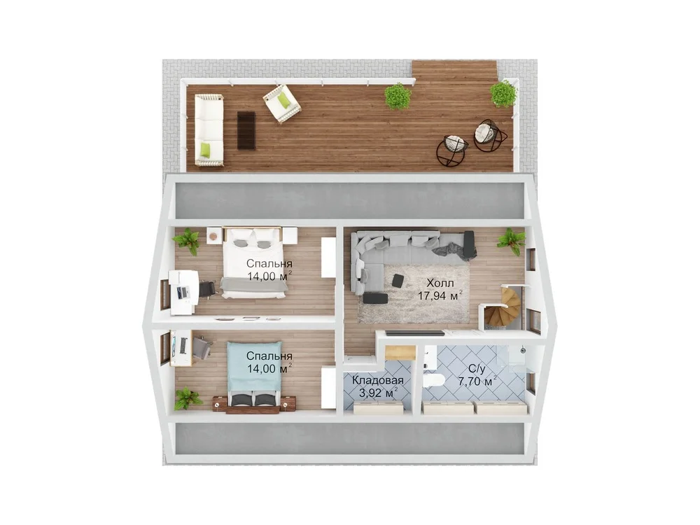 Двухэтажный каркасный дом 183,99 м² для всей семьи - миниатюра 6