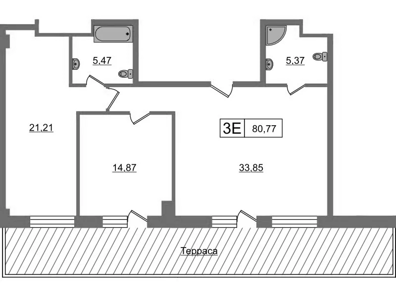 Уникальные апартаменты с террасой в центре | Вид на Исаакий | 80,77 м² - миниатюра 2
