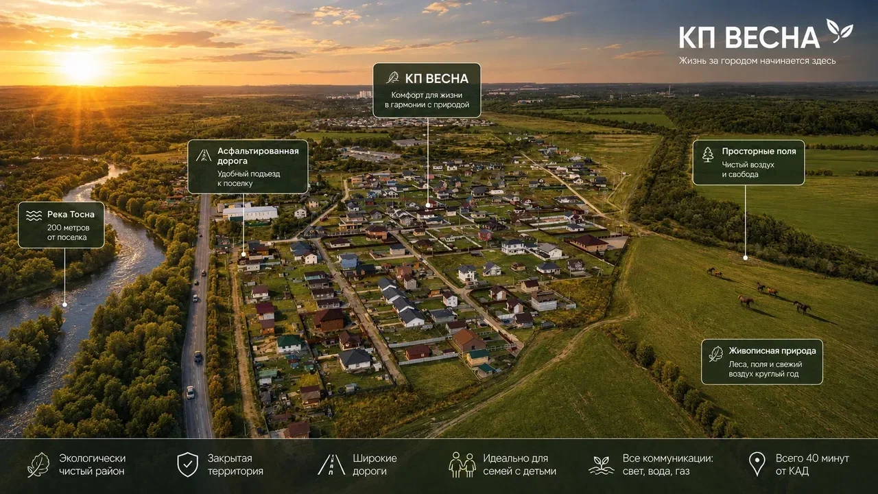 ПРОДАЖА УЧАСТКОВ В КП ВЕСНА | ТОСНЕНСКИЙ РАЙОН | ОТ 1 430 000 ₽ + СТРОИТЕЛЬСТВО ДОМА