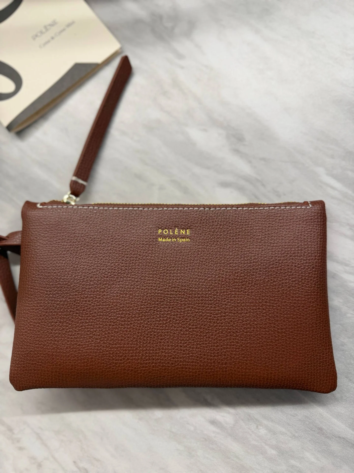 Сумка женская Polene cyme cognac mini - миниатюра 3
