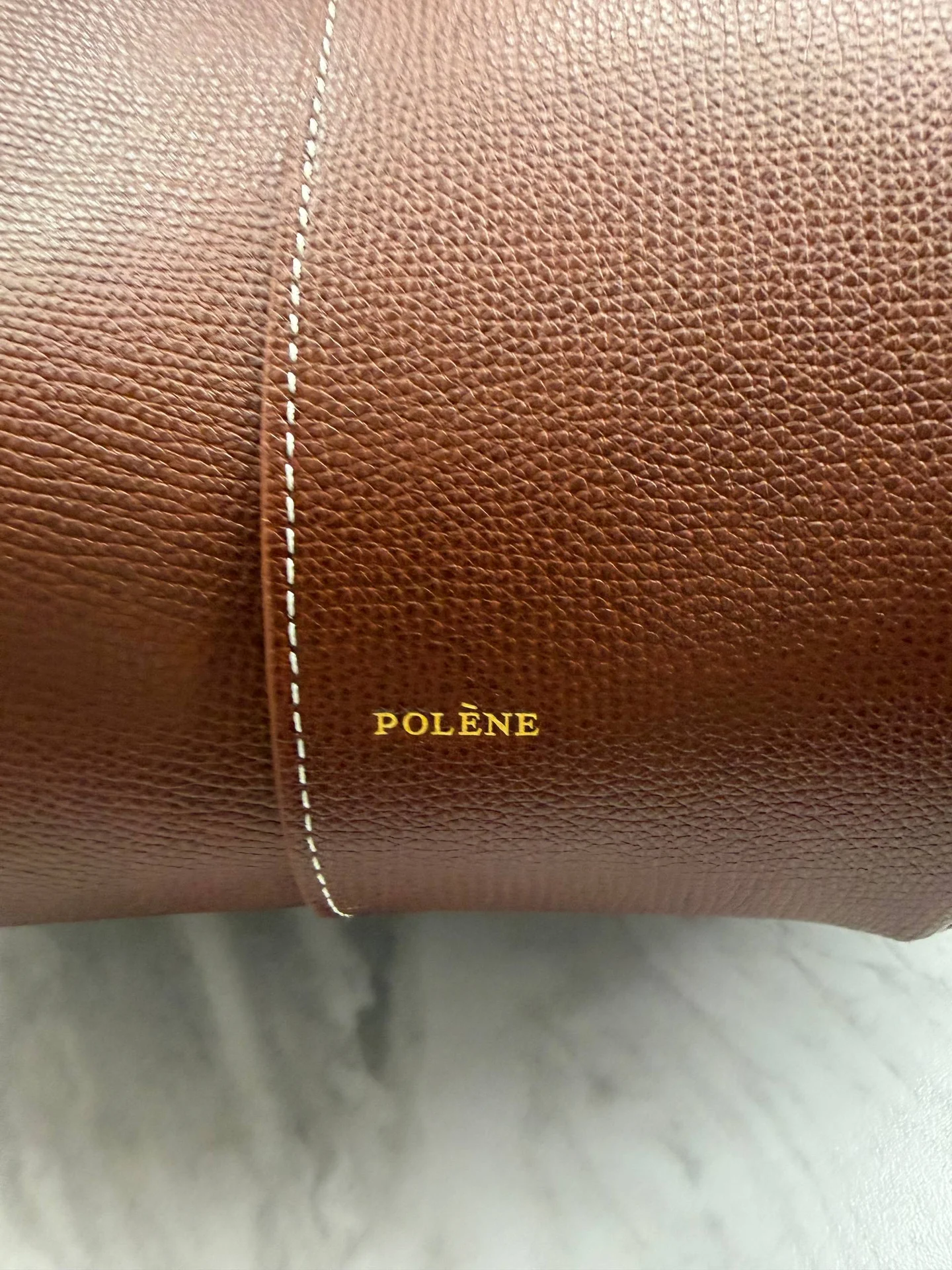 Сумка женская Polene cyme cognac mini - миниатюра 4