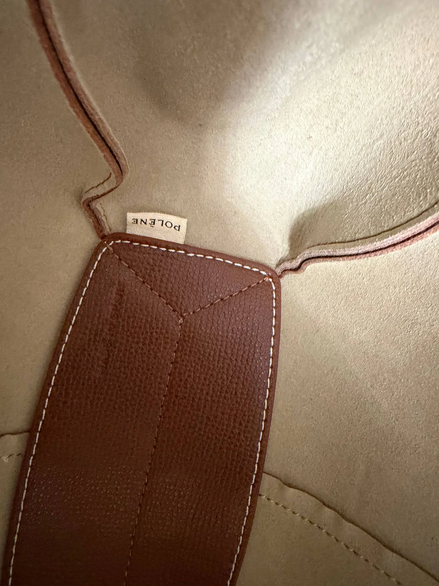 Сумка женская Polene cyme cognac mini - миниатюра 5