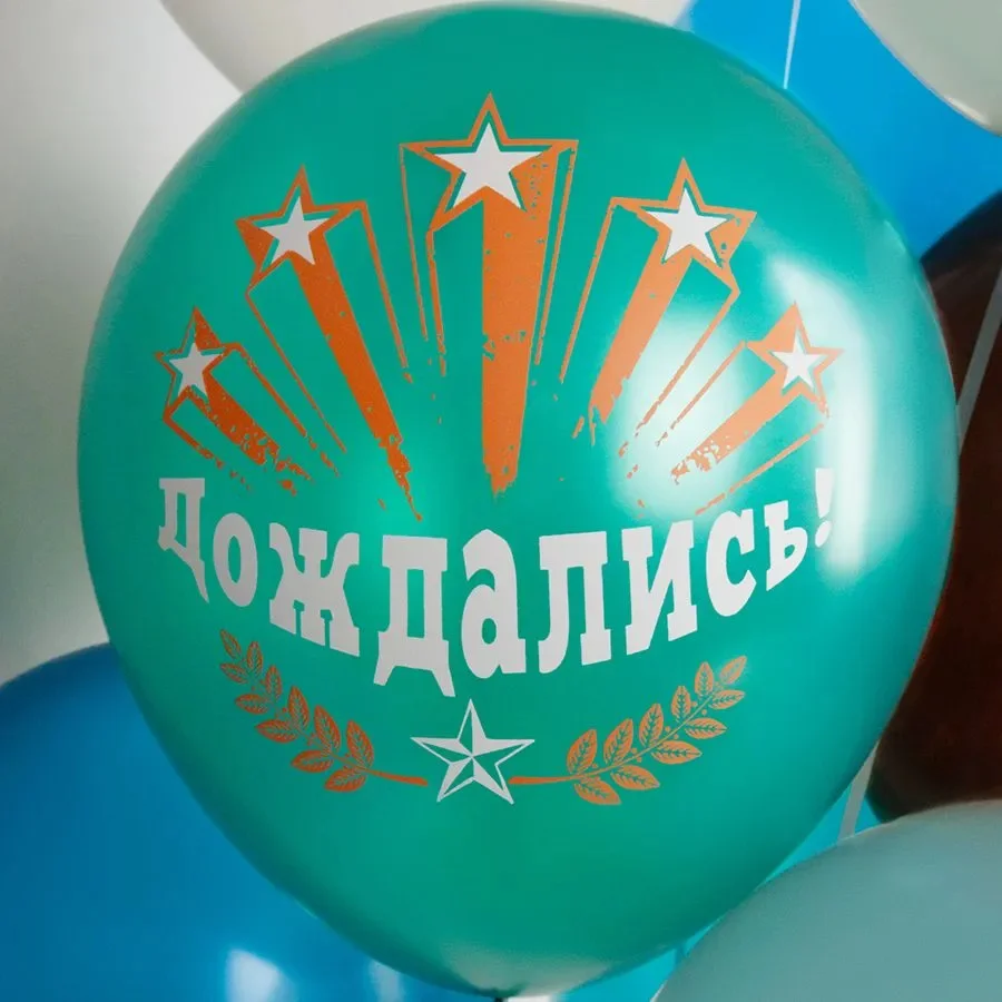 Воздушные Шары Прикольные Дембель 5 штук 12" - миниатюра 2