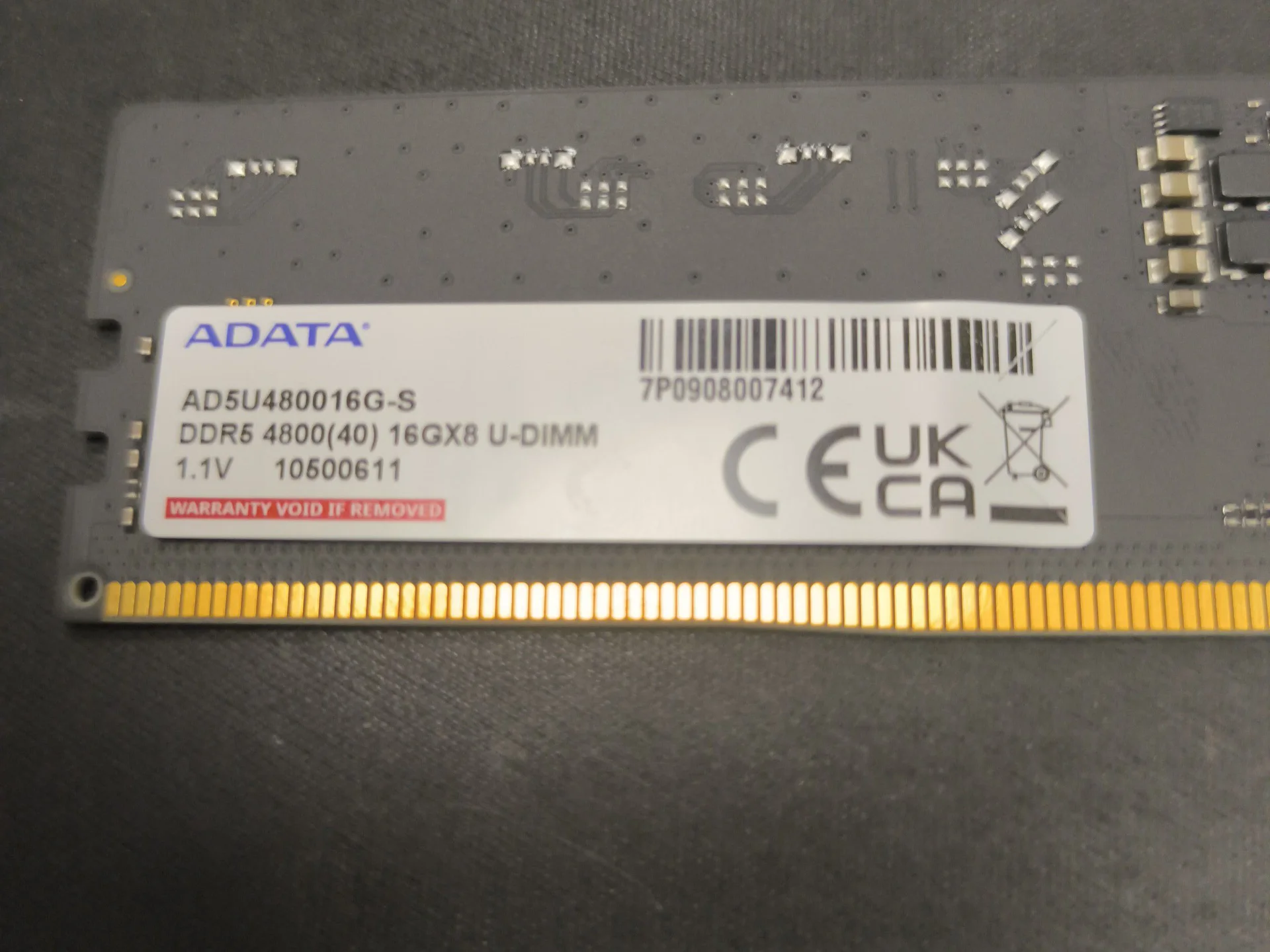 Озу DDR5 16GB 4800mhz Adata - миниатюра 3