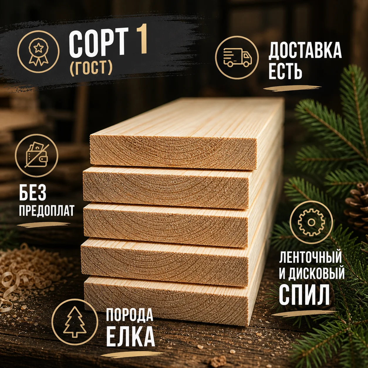 Пиломатериал Доска Брус - изображение 1