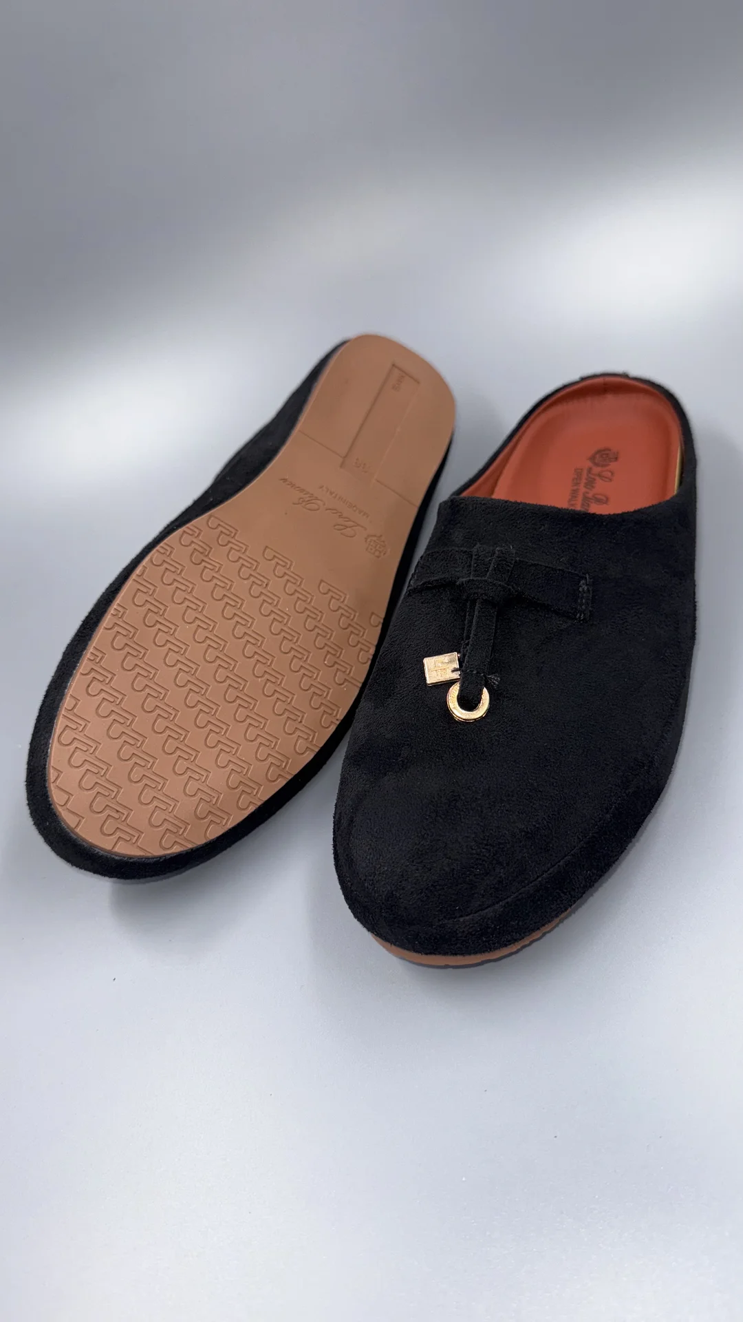 Мюли loro piana черные - миниатюра 9