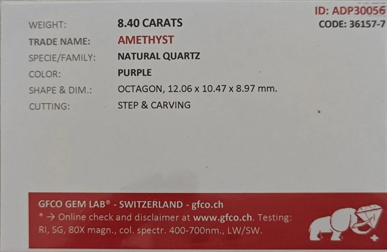 Натуральный аметист 8.40 Ct - миниатюра 6