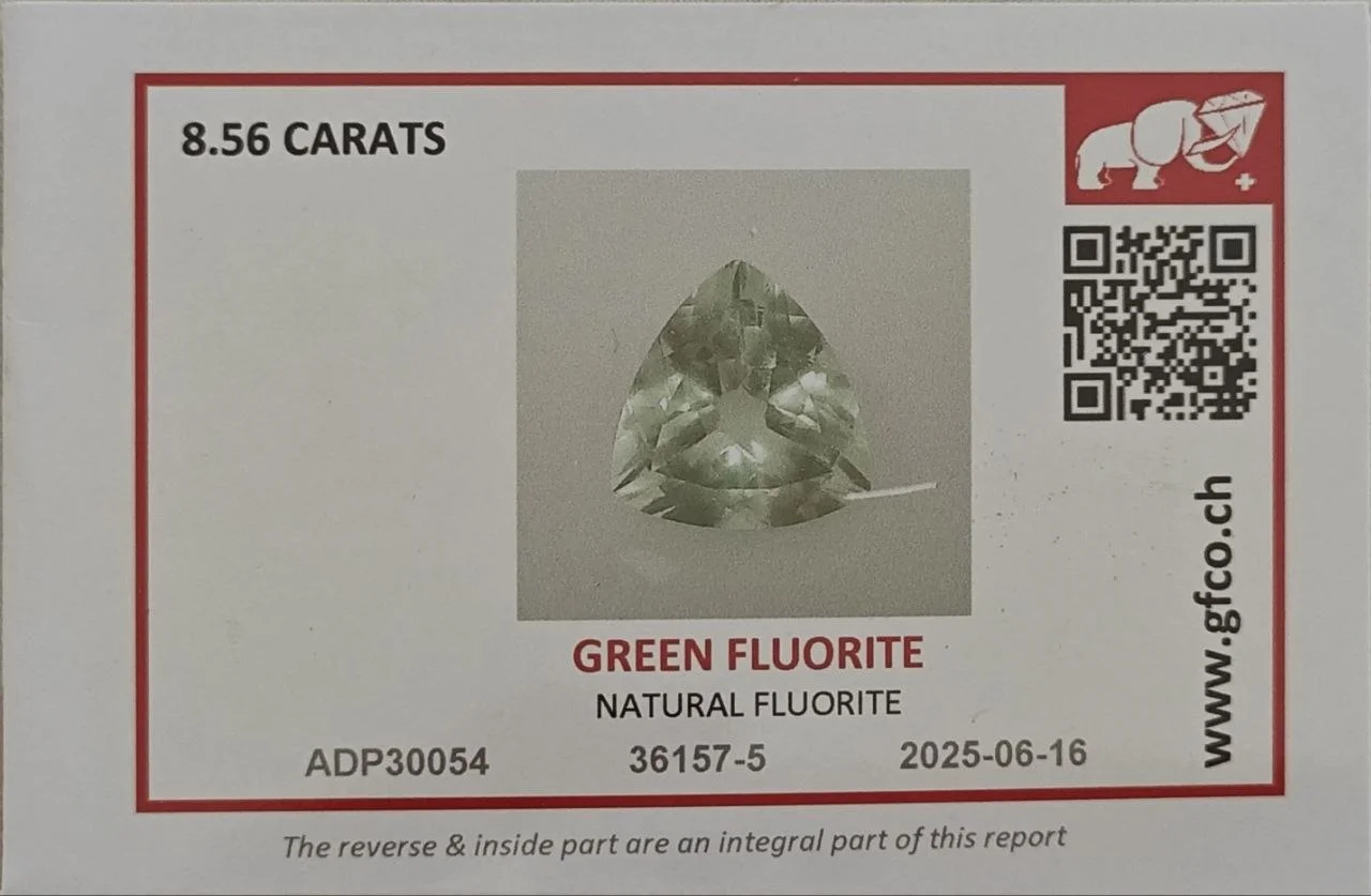 Натуральный зелёный флюорит 8.56 Ct - миниатюра 5