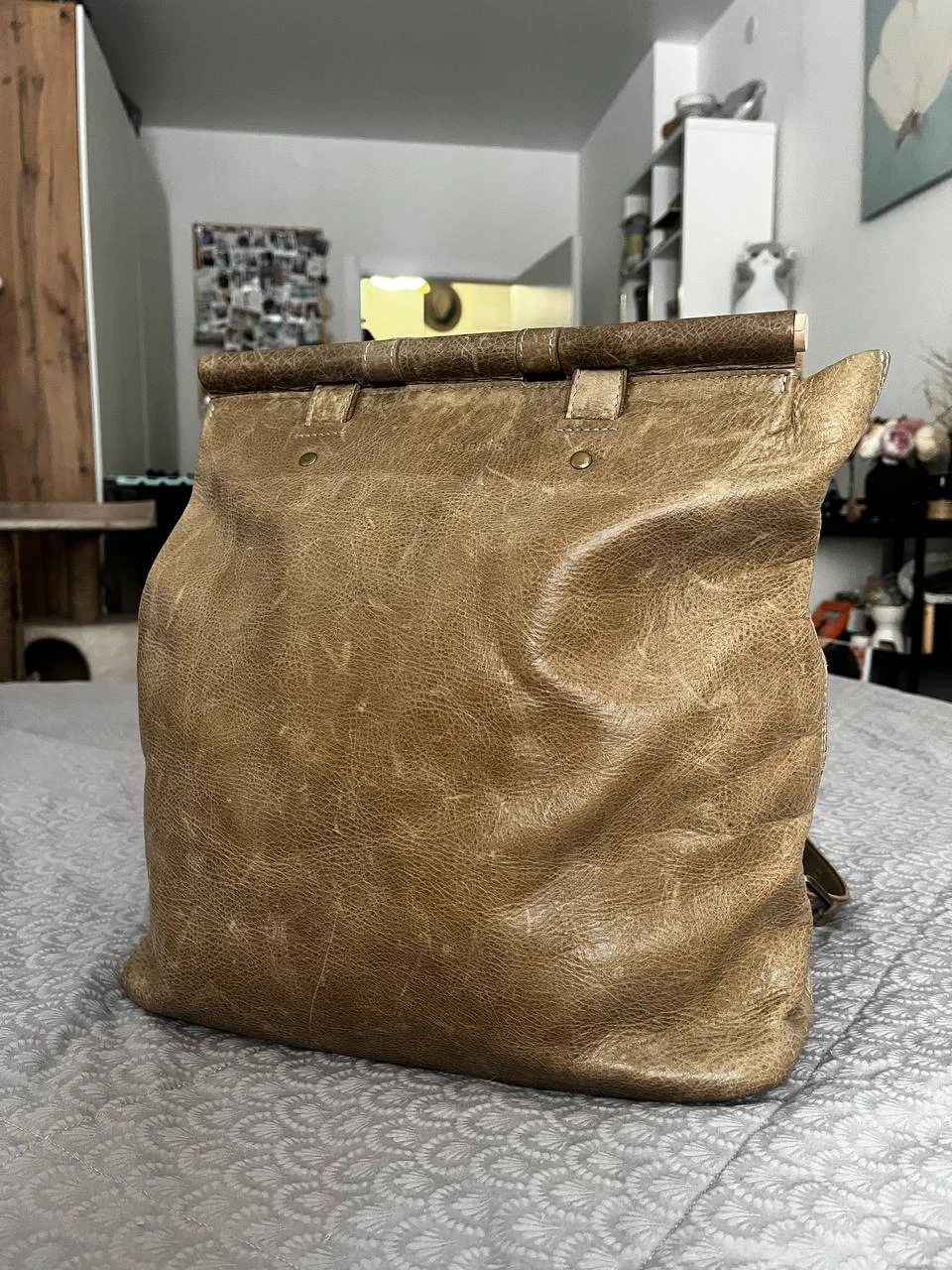 Шоппер-рюкзак из кожи Unique Fabric - миниатюра 2