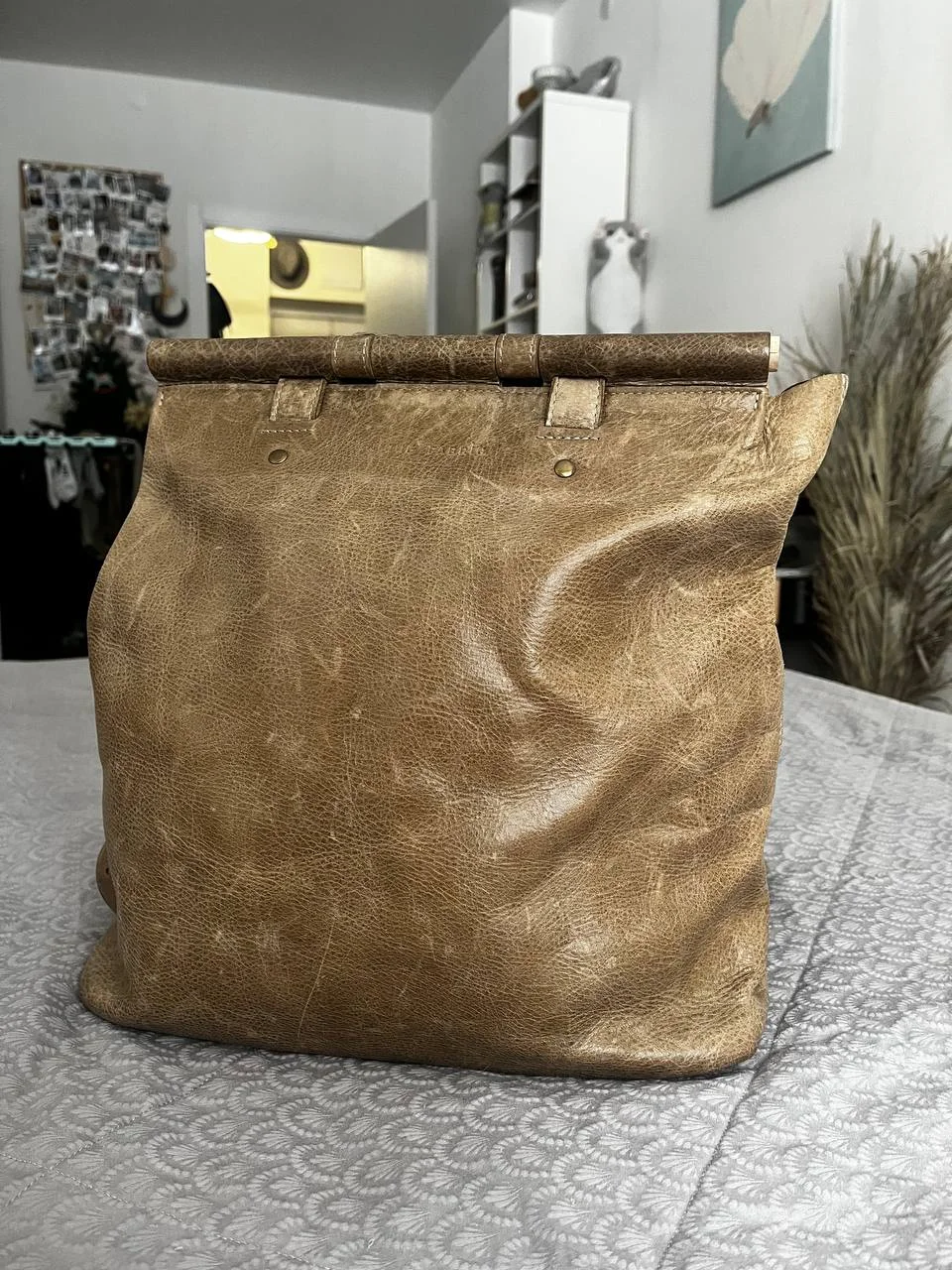 Шоппер-рюкзак из кожи Unique Fabric - миниатюра 3