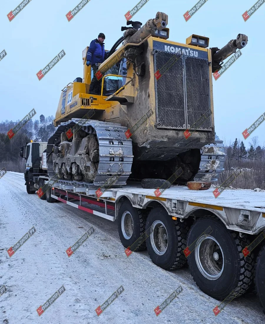 Высокорамный трал Amur (CIMC) LYR9708TDPдля перевозки бульдозера Komatsu 475А - миниатюра 6