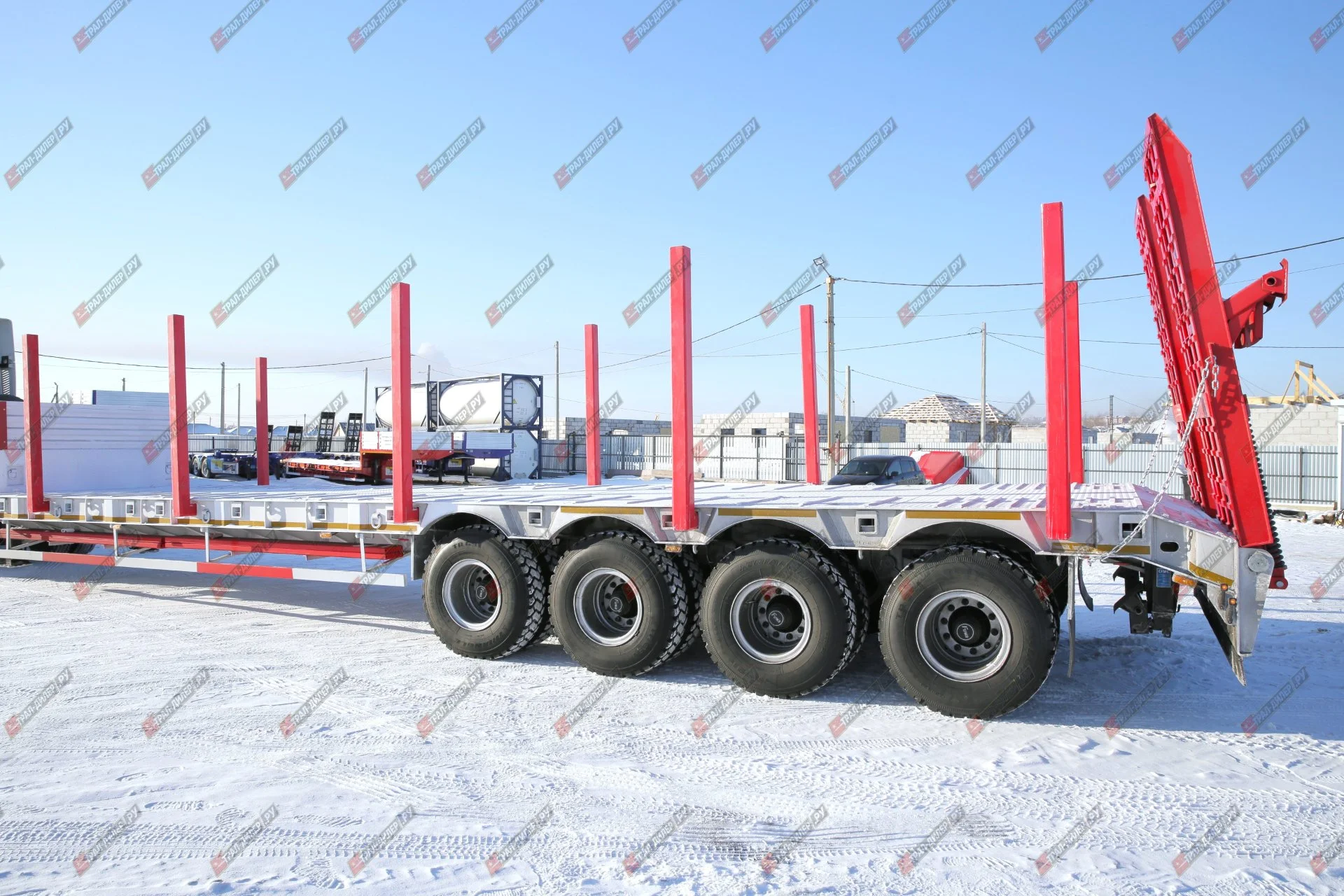 Высокорамный трал Amur (CIMC) LYR9708TDPдля перевозки бульдозера Komatsu 475А - миниатюра 16