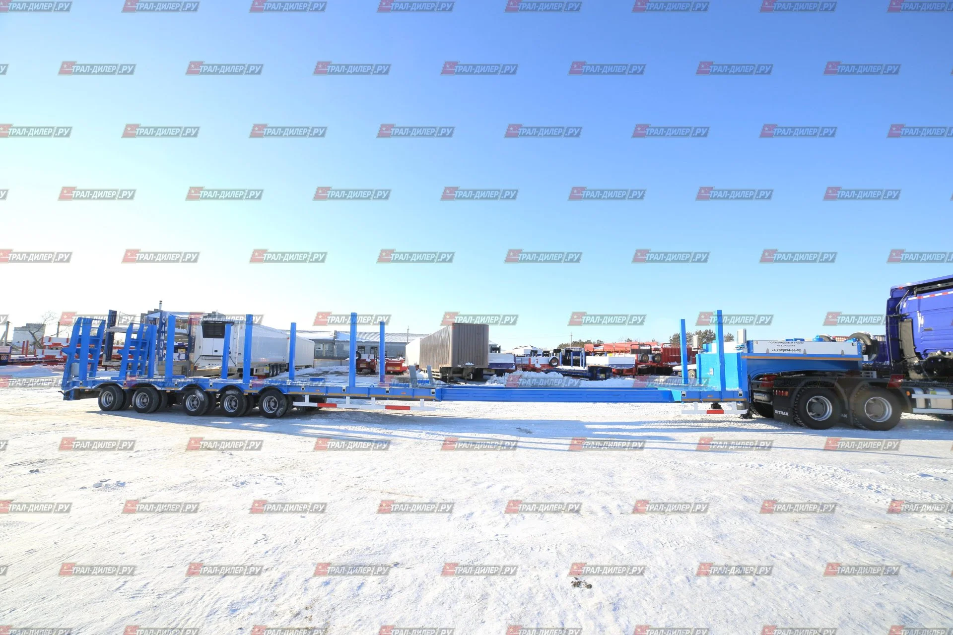 Низкорамный раздвижной трал AMUR LYR9806TDPW, 80 т (50 т в раздвижном).