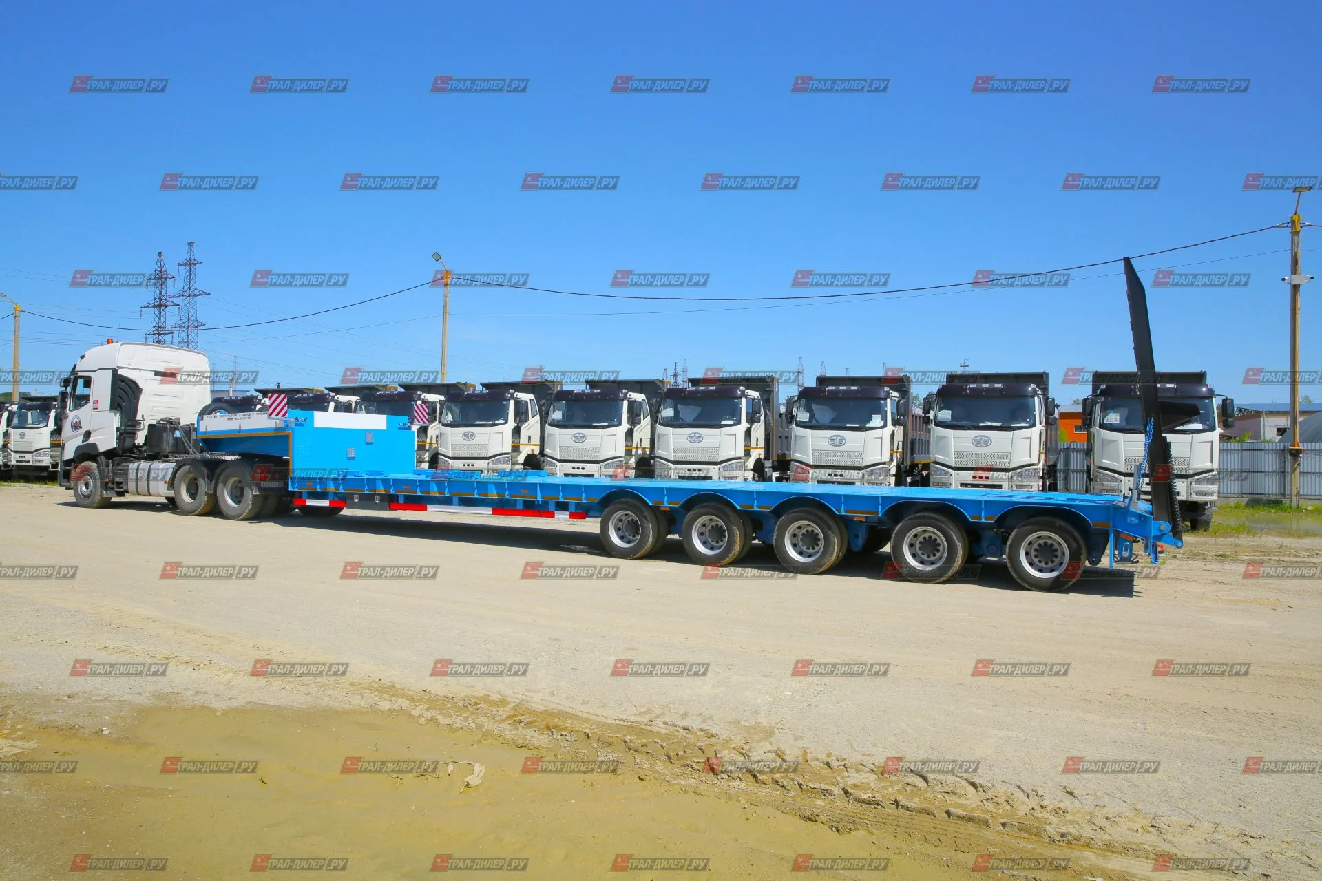 Низкорамный раздвижной трал AMUR LYR9806TDPW 90 т - миниатюра 5
