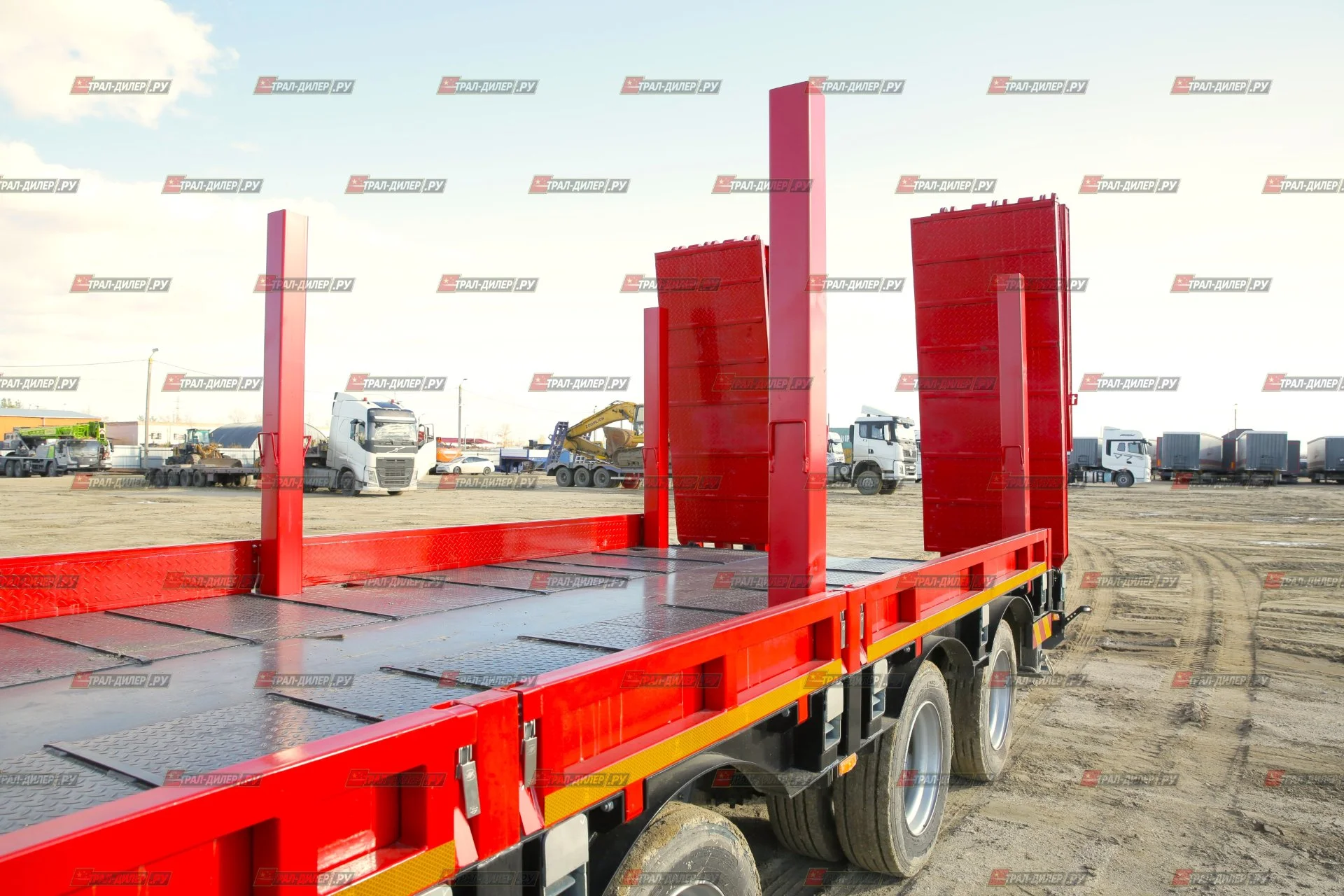 Раздвижной низкорамный трал Amur LYR9806TDPW 90т с тентом на гусаке - миниатюра 9