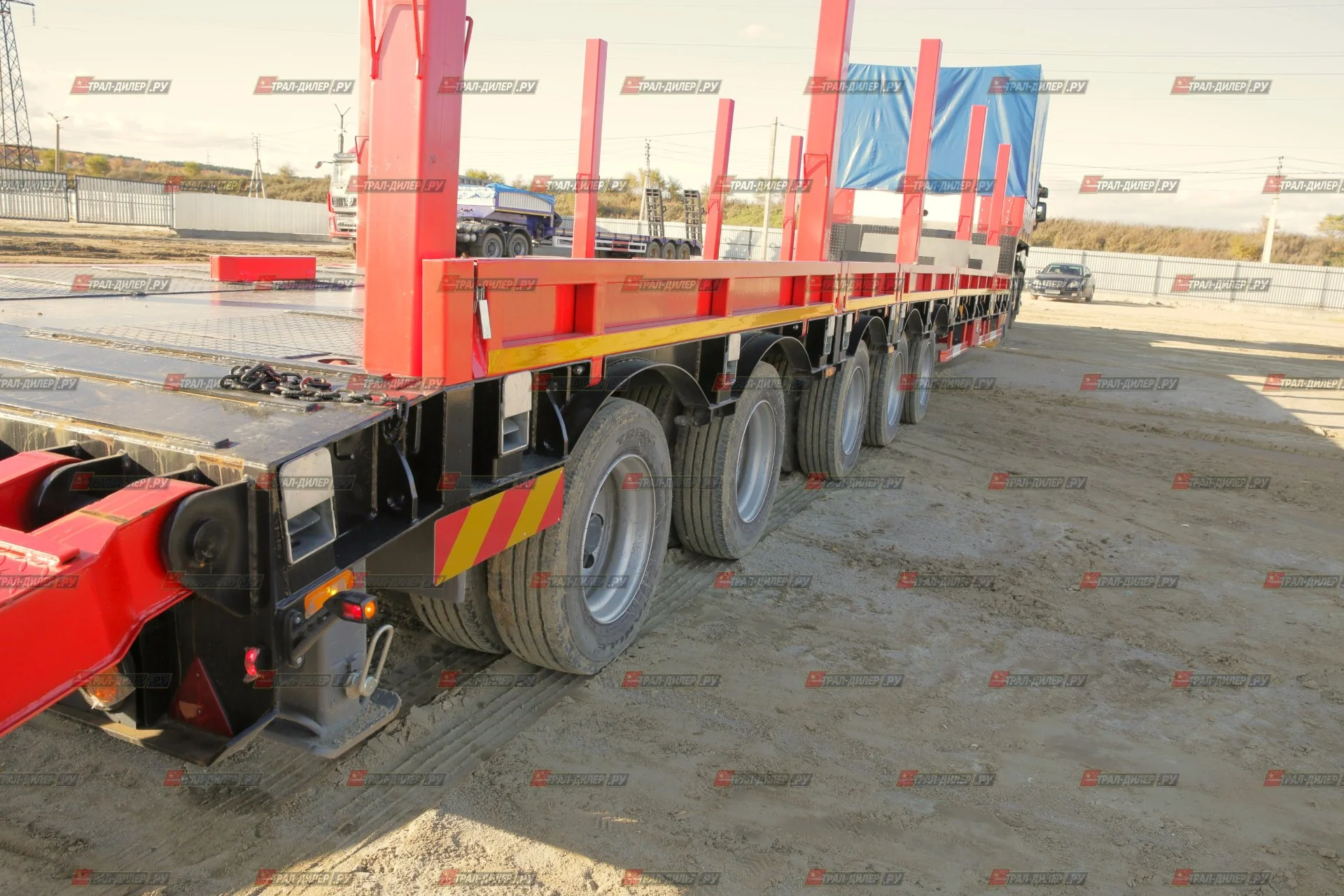 Раздвижной низкорамный трал Amur LYR9806TDPW 90т с тентом на гусаке - миниатюра 30