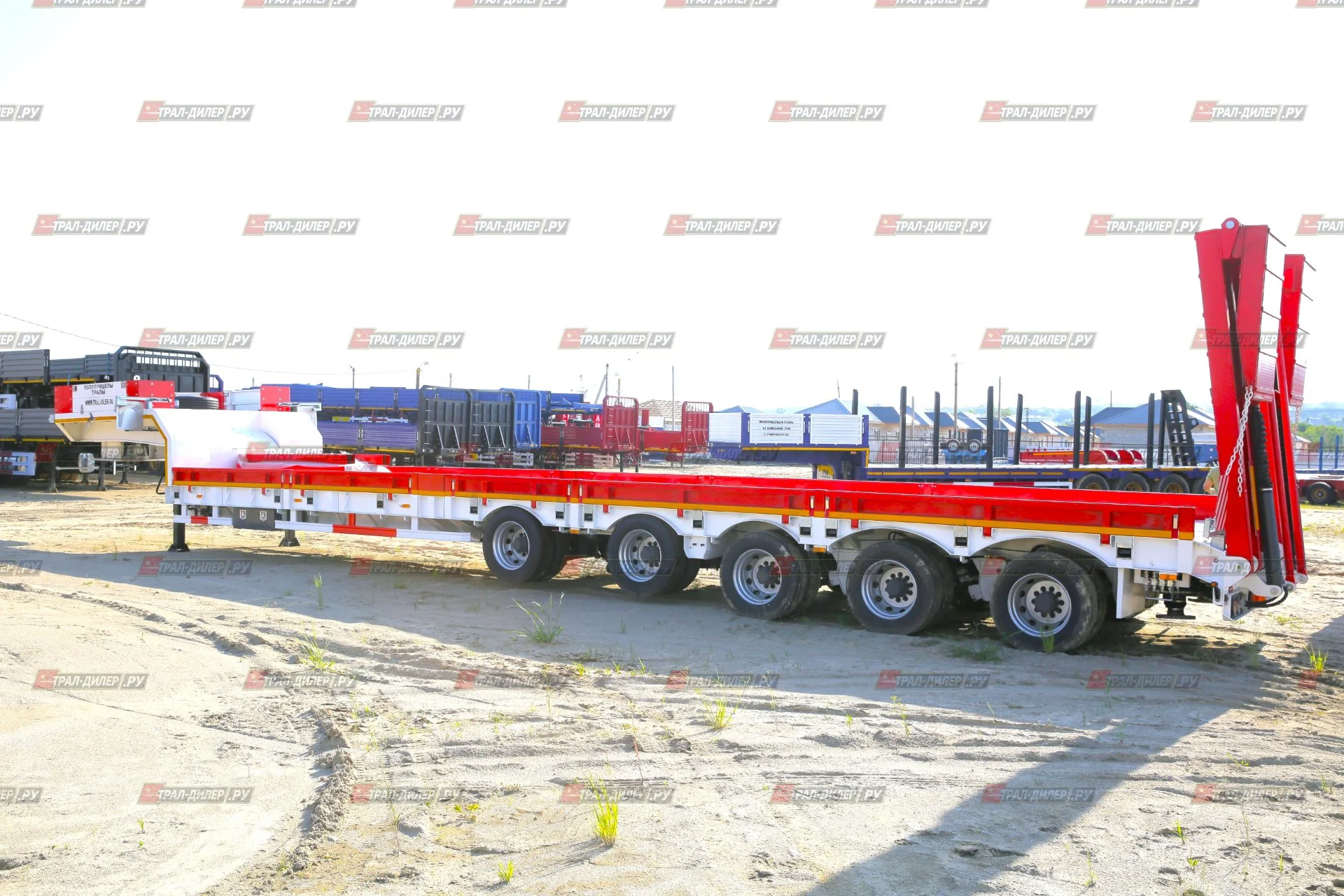 Раздвижной низкорамный трал Amur LYR9806TDPW 70 т - изображение 1