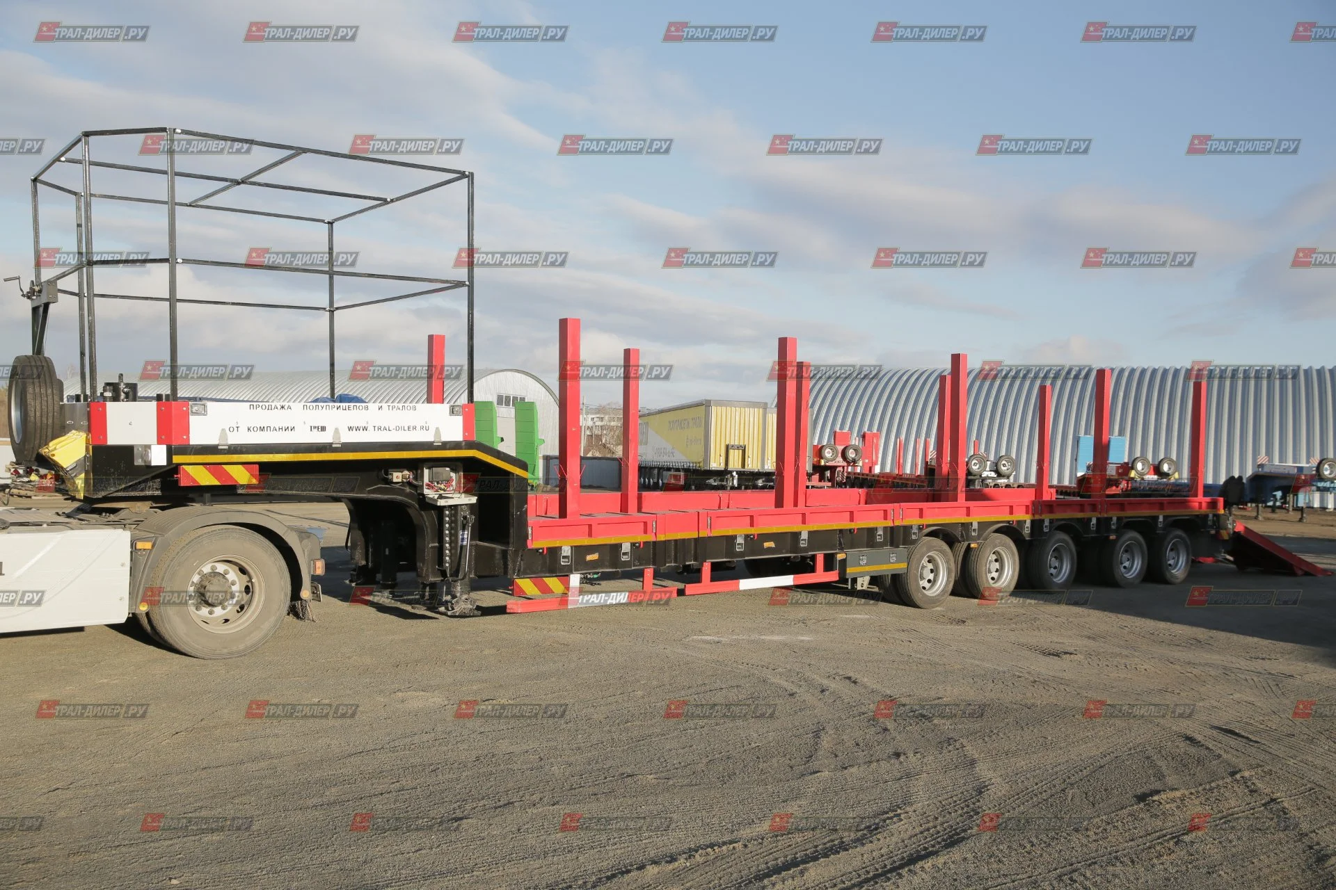 Раздвижной низкорамный трал Amur LYR9806TDPW с тентом на гусаке - миниатюра 36