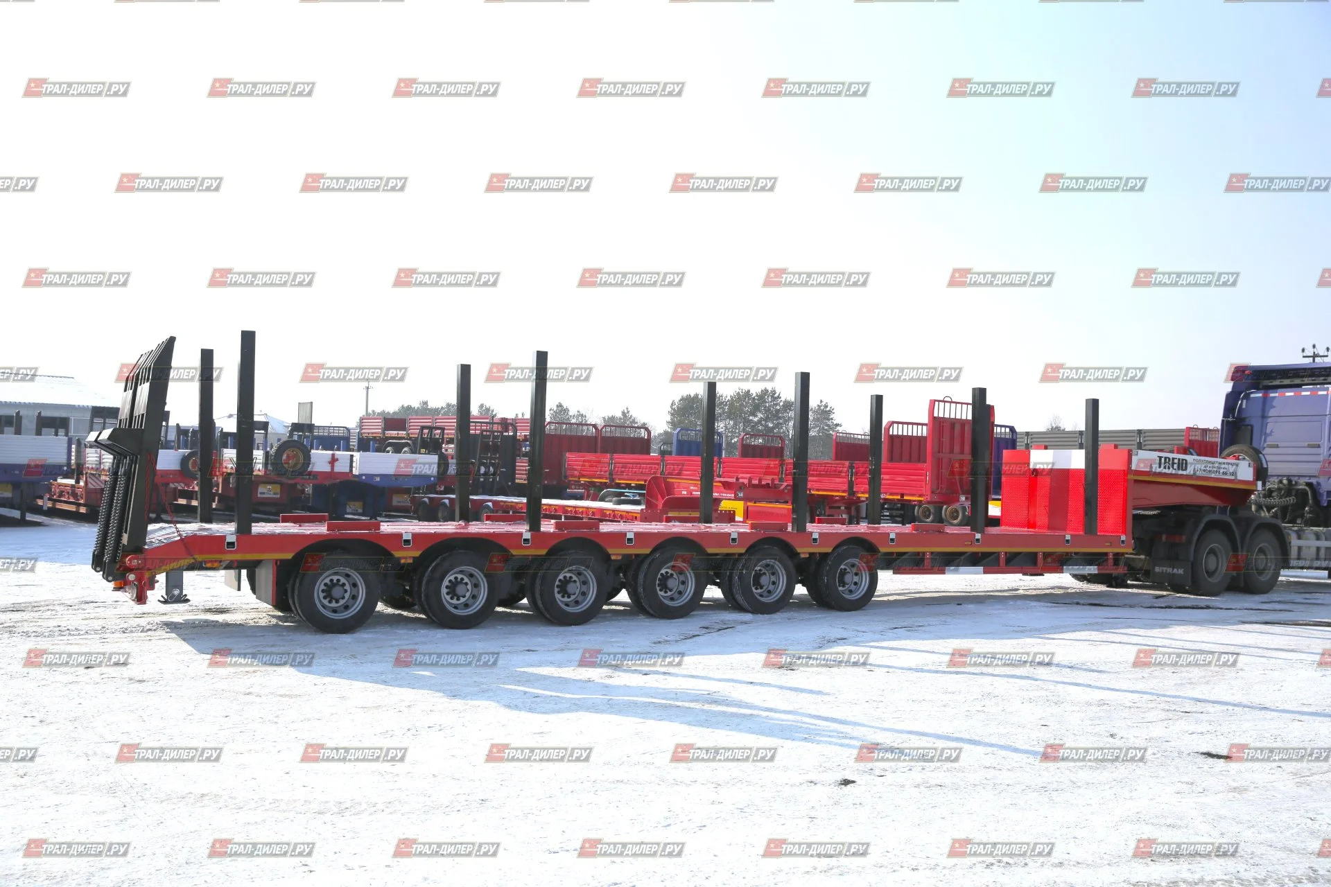 Низкорамный трал Amur LYR9906TDPL 100 т 17,2 м  2 поворотные