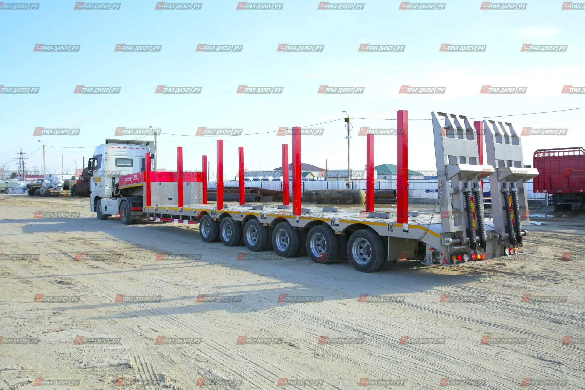 Низкорамный трал Amur LYR9906TDPL для транспортировки буровой установки Bauer BG24H