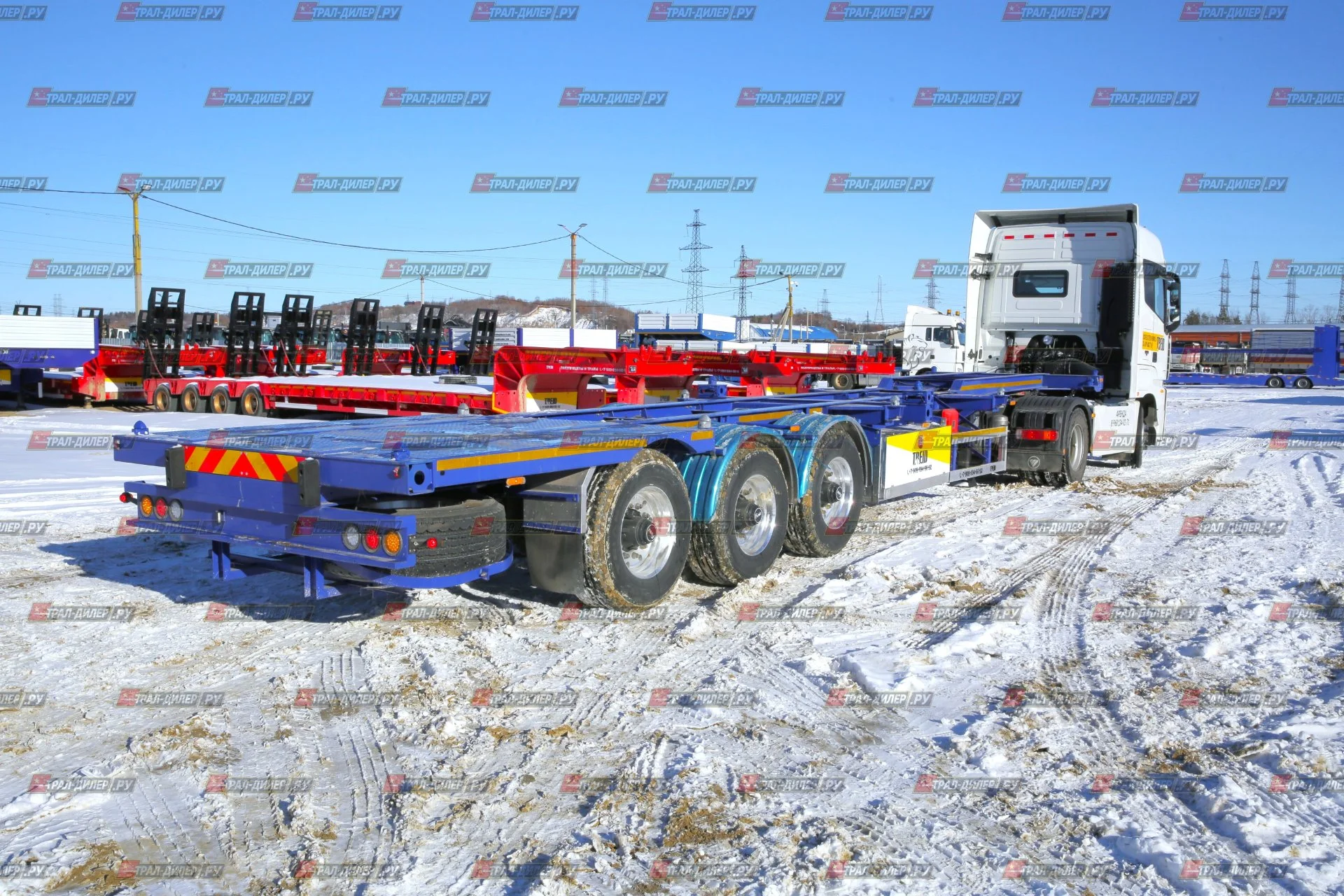 В наличии! Контейнеровоз Amur LYR9400TJZD для транспортировки 20 фут 2 шт. 40 фут 1 шт.