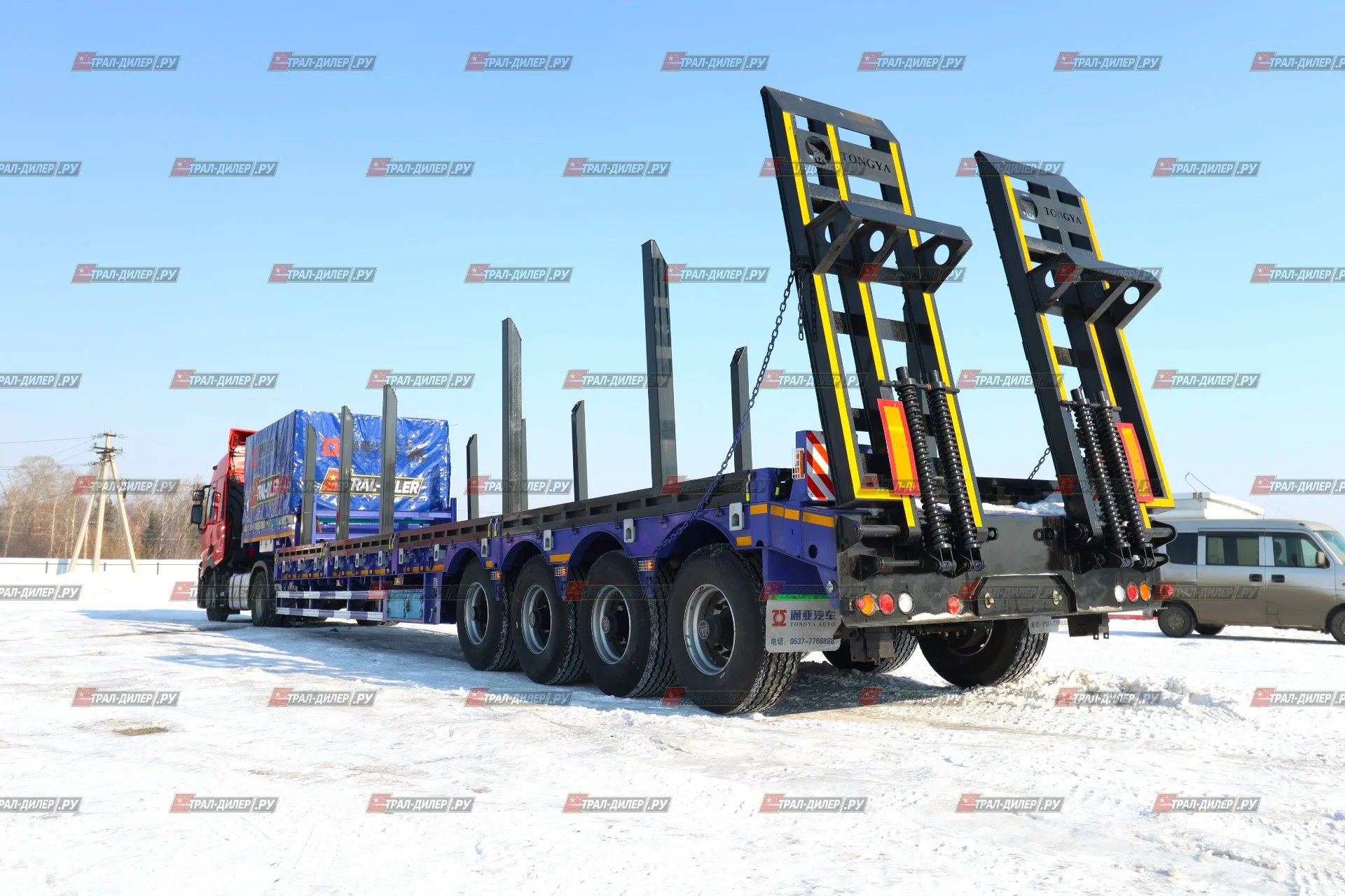 Высокорамный трал Tongyada CTY9804TDPS с тентом - миниатюра 7