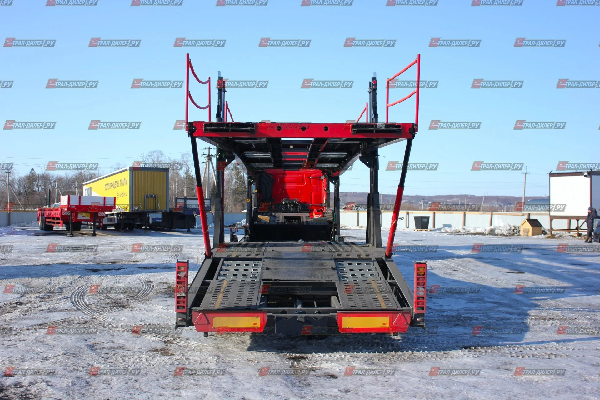 Автовоз винтовой Luxuda LZC9405BG на 8 машин - миниатюра 4