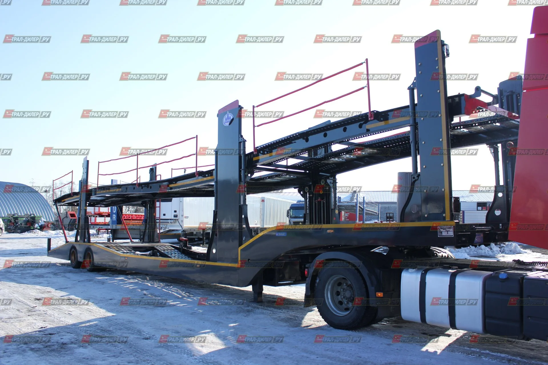 Автовоз винтовой Luxuda LZC9405BG на 8 машин - миниатюра 9
