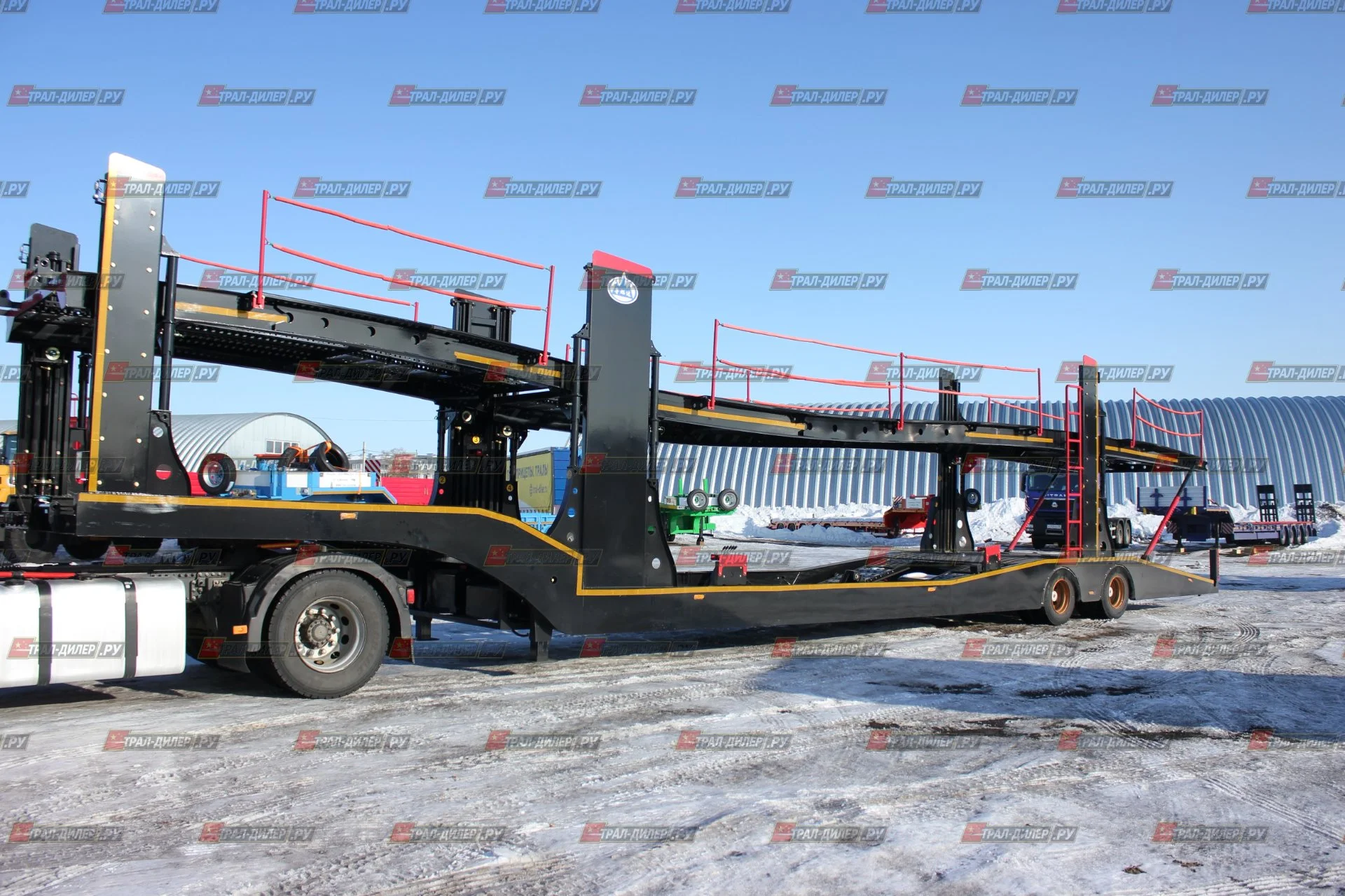 Автовоз винтовой Luxuda LZC9405BG на 8 машин - миниатюра 10