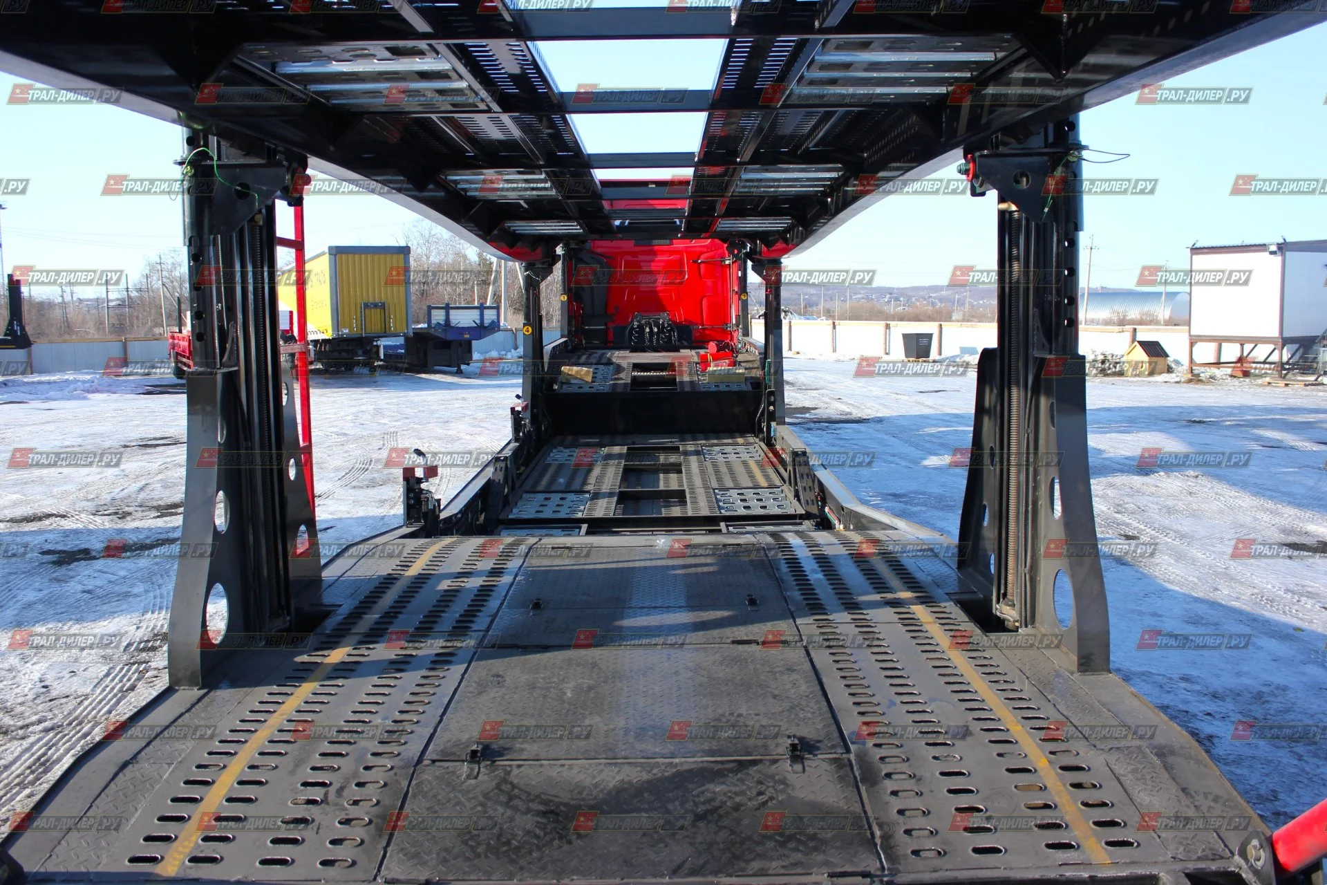 Автовоз винтовой Luxuda LZC9405BG на 8 машин - миниатюра 43