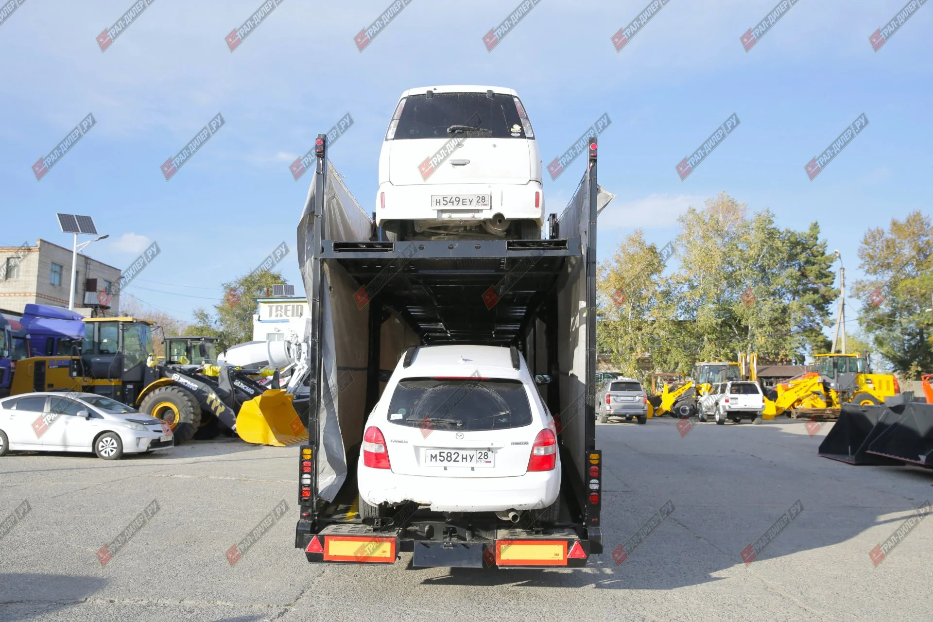 Автовоз гидравлический с тентом Luxuda LZC9407BG - миниатюра 3