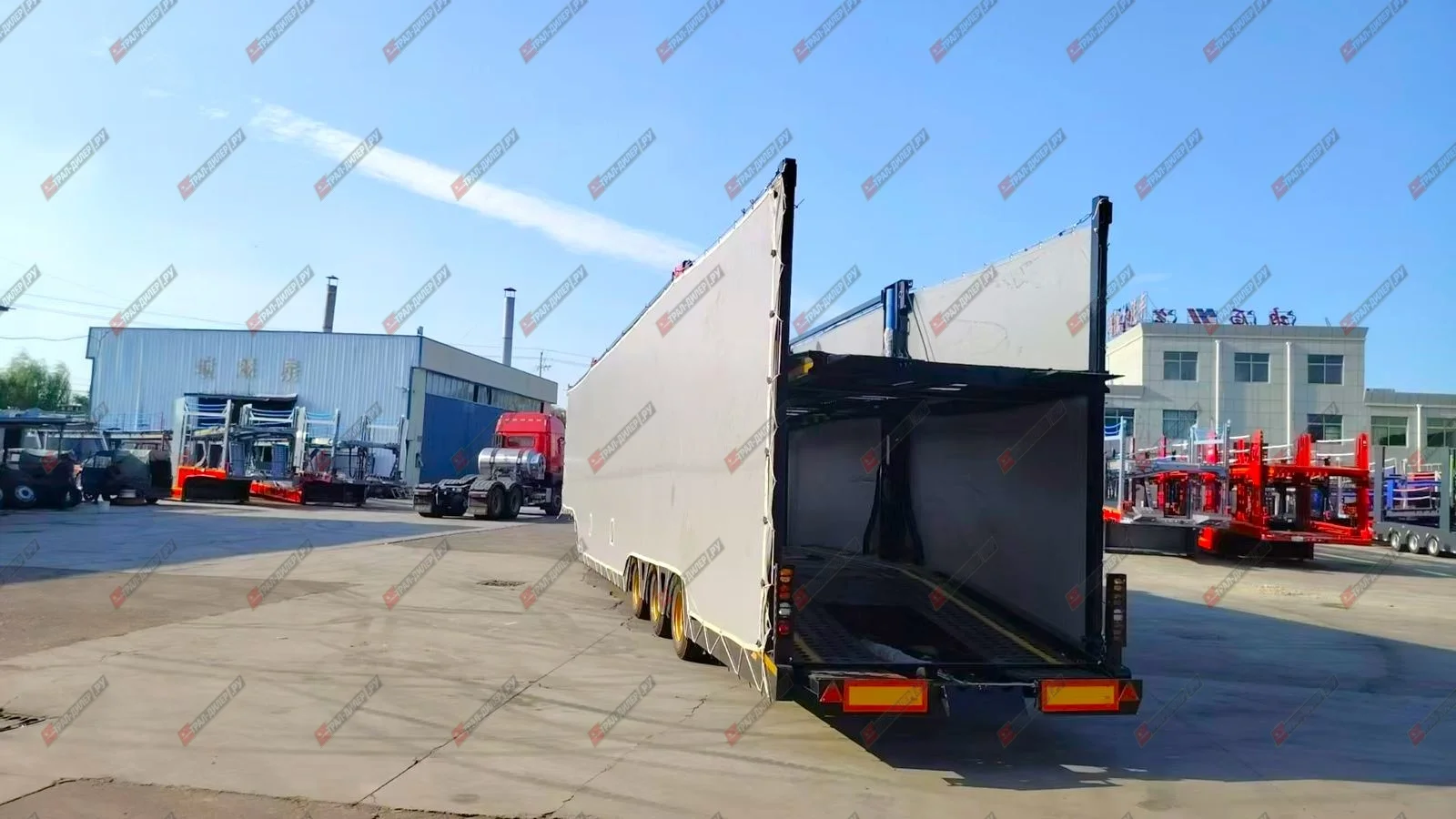 Автовоз гидравлический с тентом Luxuda LZC9407BG - миниатюра 36