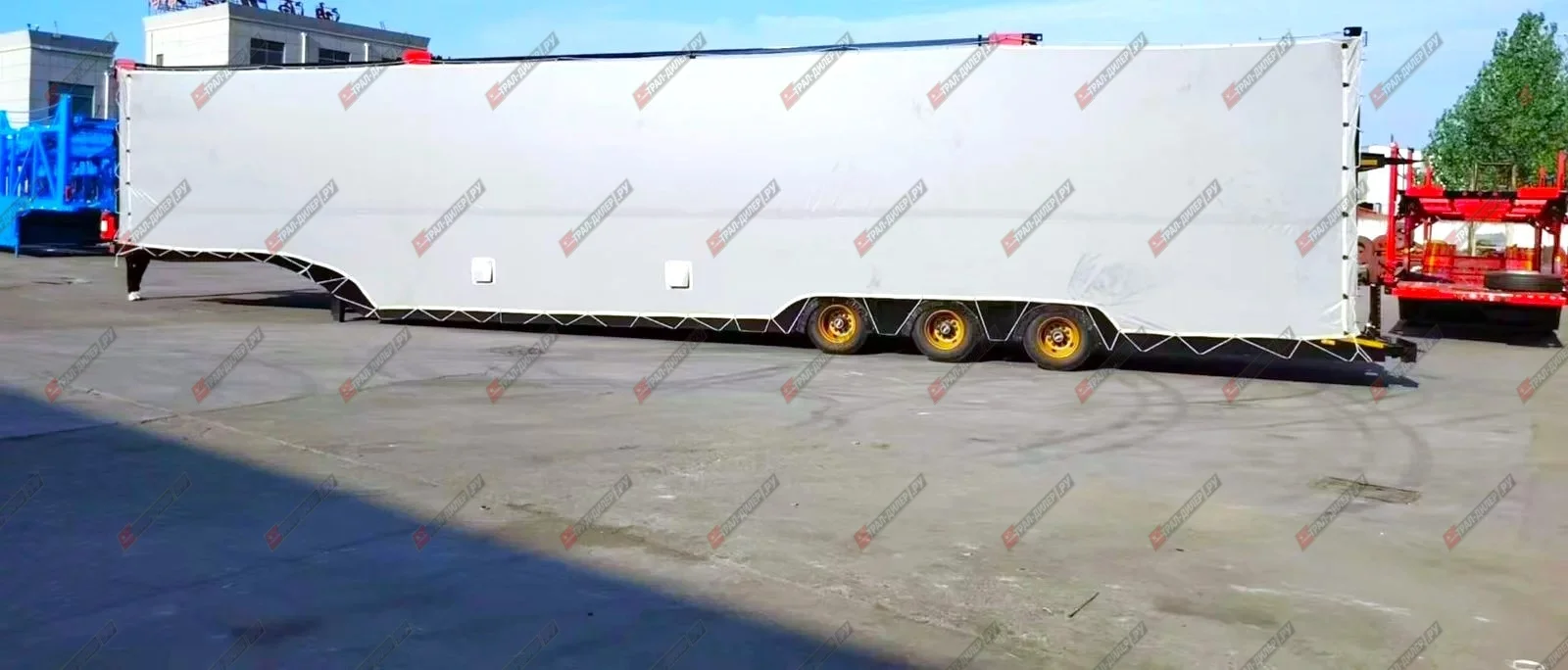 Автовоз гидравлический с тентом Luxuda LZC9407BG - миниатюра 37