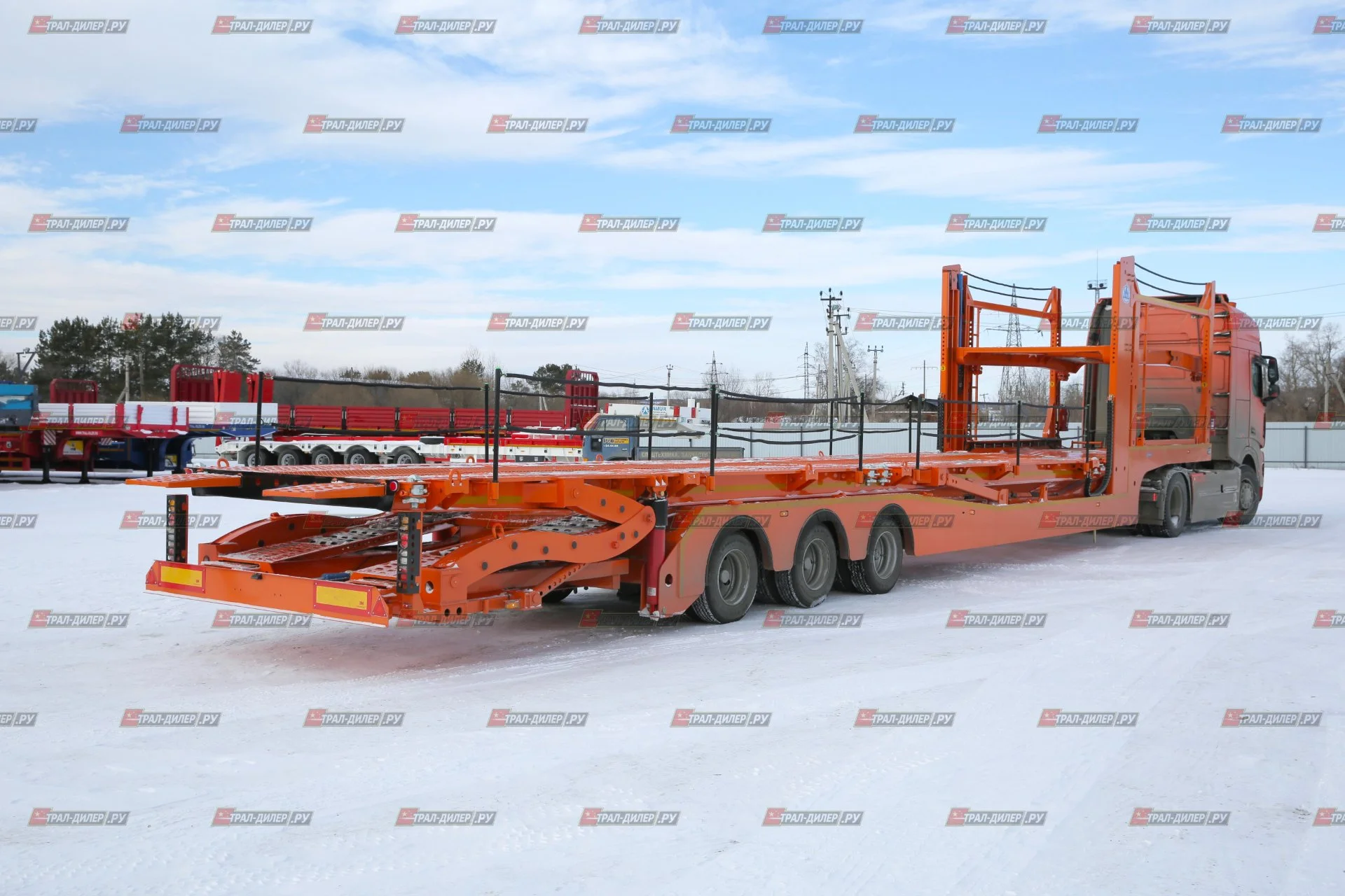 Автовоз- контейнеровоз Luxuda LZC9506BG - миниатюра 3