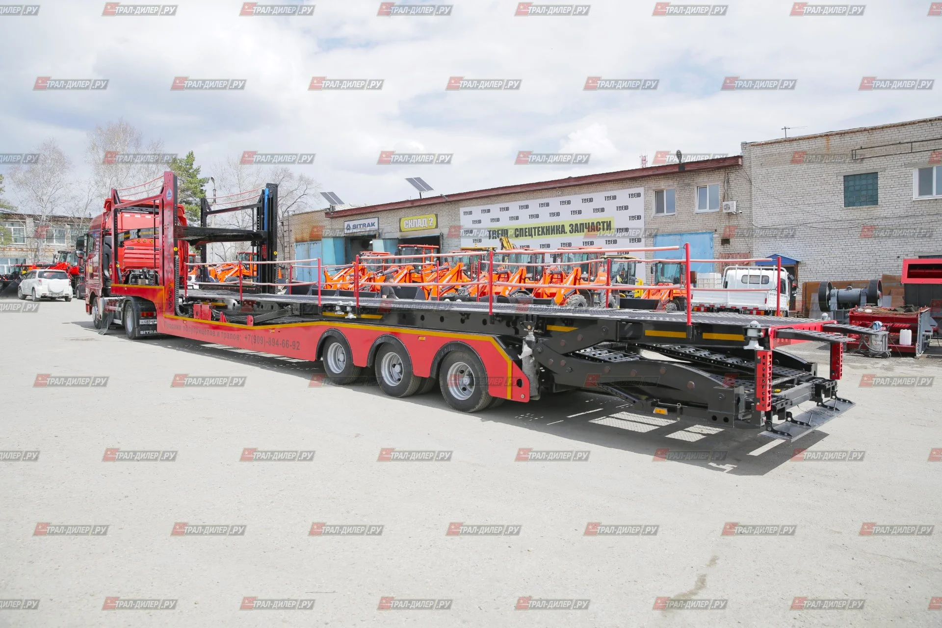 Автовоз- контейнеровоз  Luxuda LZC9506BG - миниатюра 3