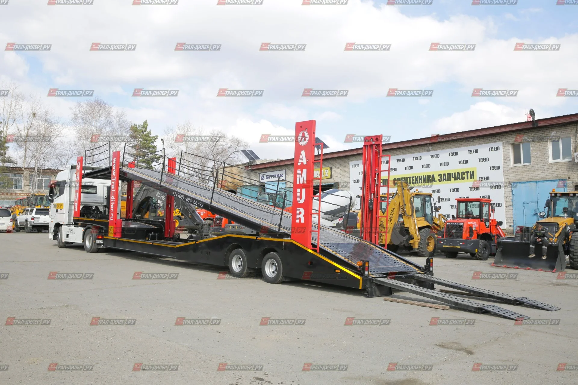 Автовоз гидравлический Amur LYR9402TCL на 8 машин - миниатюра 8