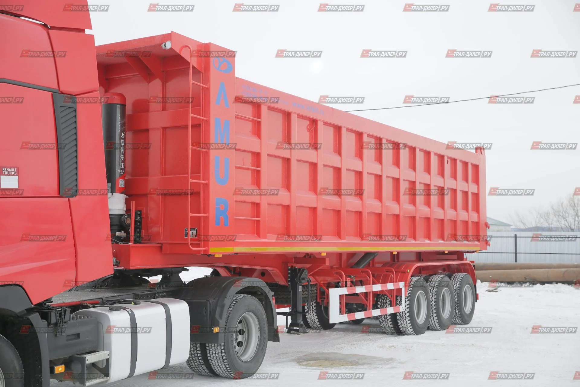 Полуприцеп самосвальный AMUR LYR9600ZX С ЗАДНЕЙ РАЗГРУЗКОЙ - миниатюра 4