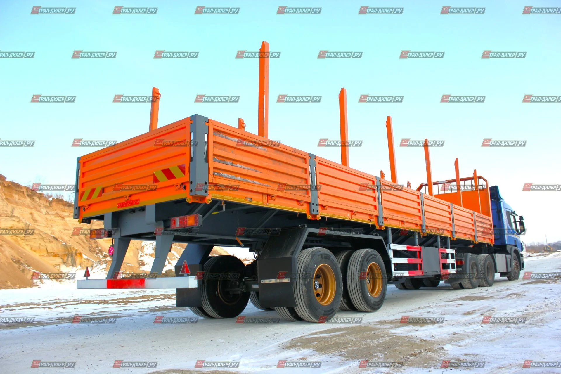 В наличии! Бортовой полуприцеп AMUR LYR9500JSR 13,3 м - миниатюра 6