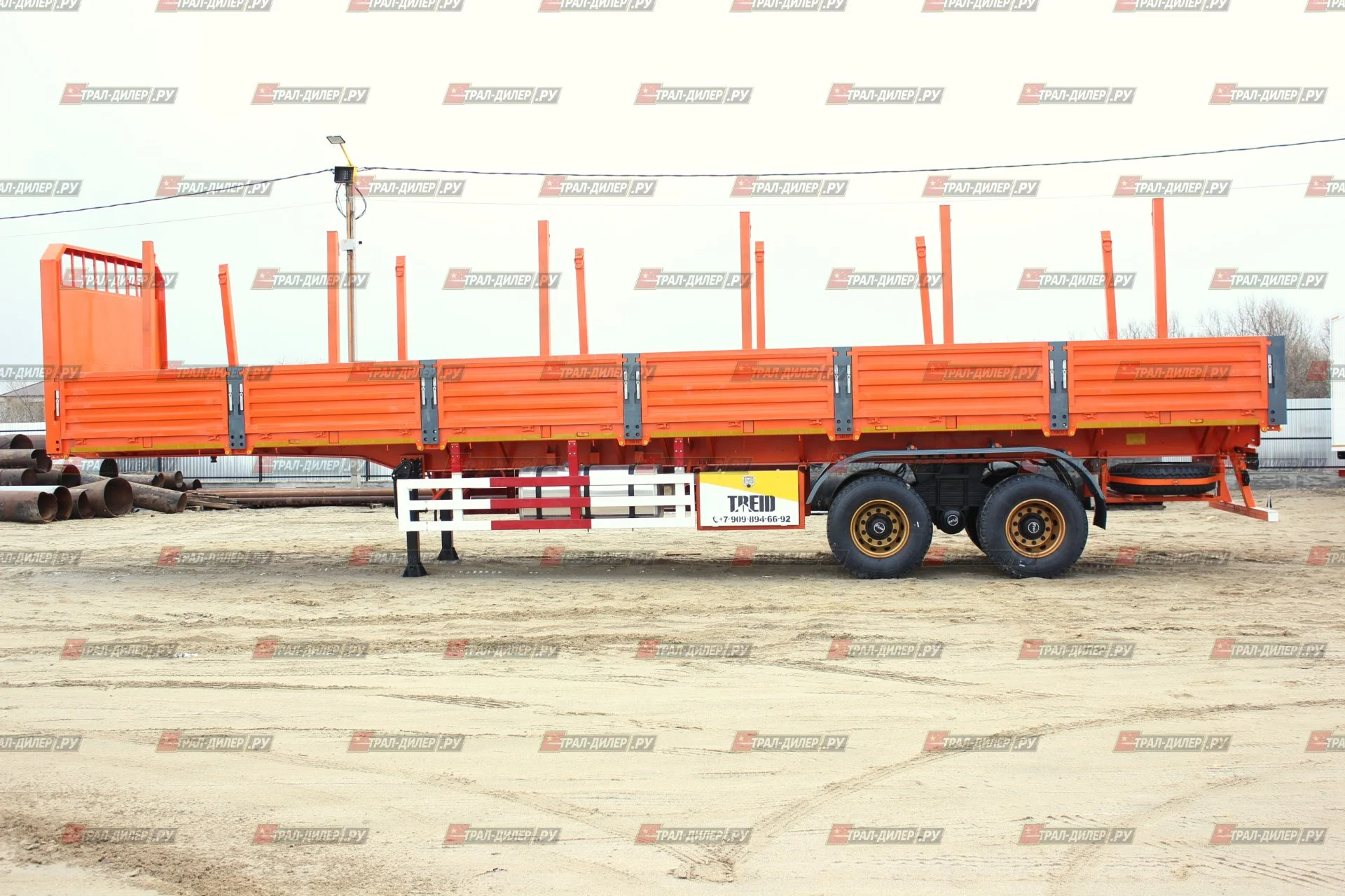 В наличии! Бортовой полуприцеп AMUR LYR9500JSR 13,3 м - миниатюра 8