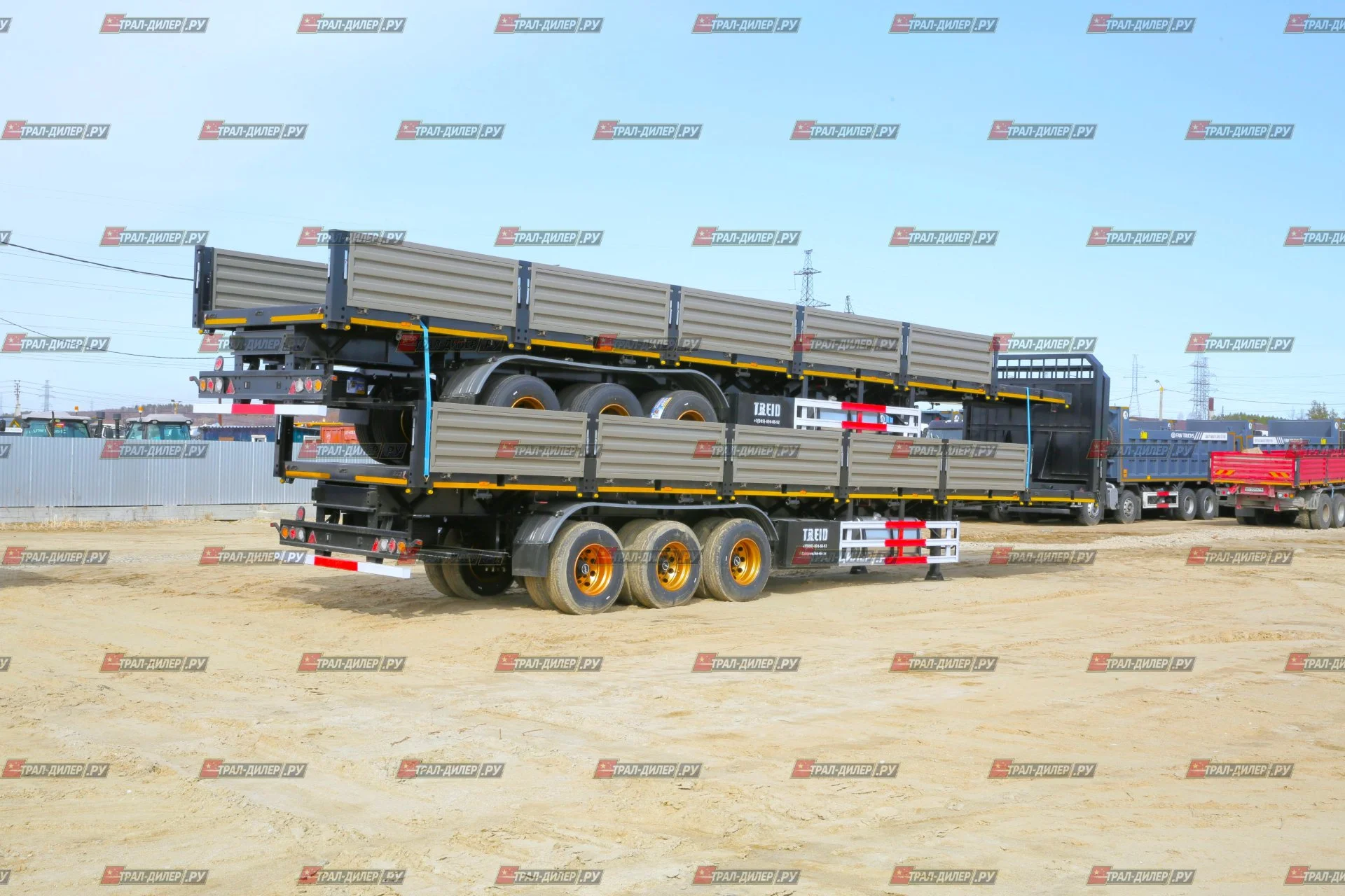 Бортовой полуприцеп Amur LYR9600JS 14,5 м 60 т