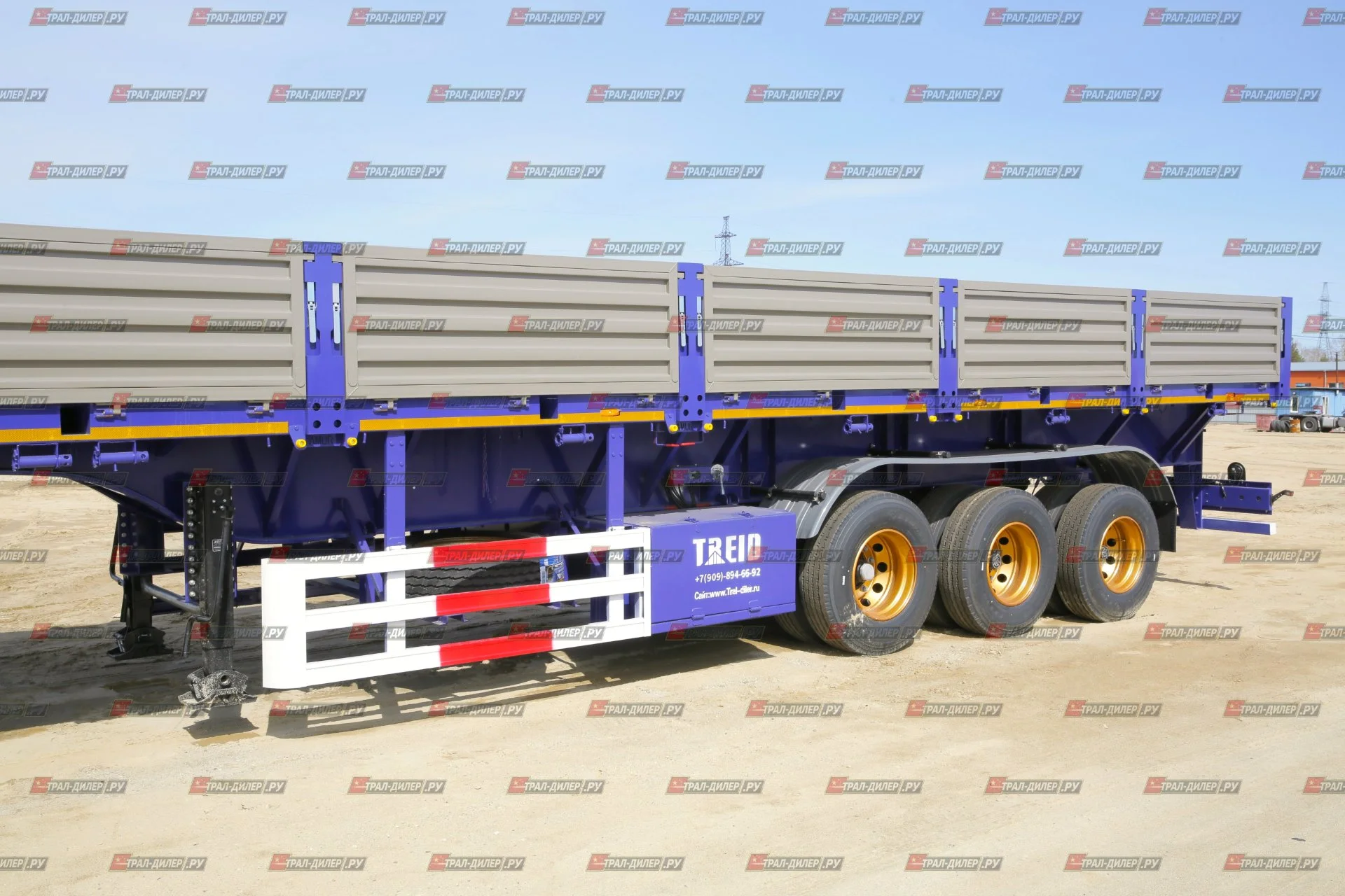 Полуприцеп бортовой Amur LYR9600JS 13,3 м, дисковые тормоза - миниатюра 3