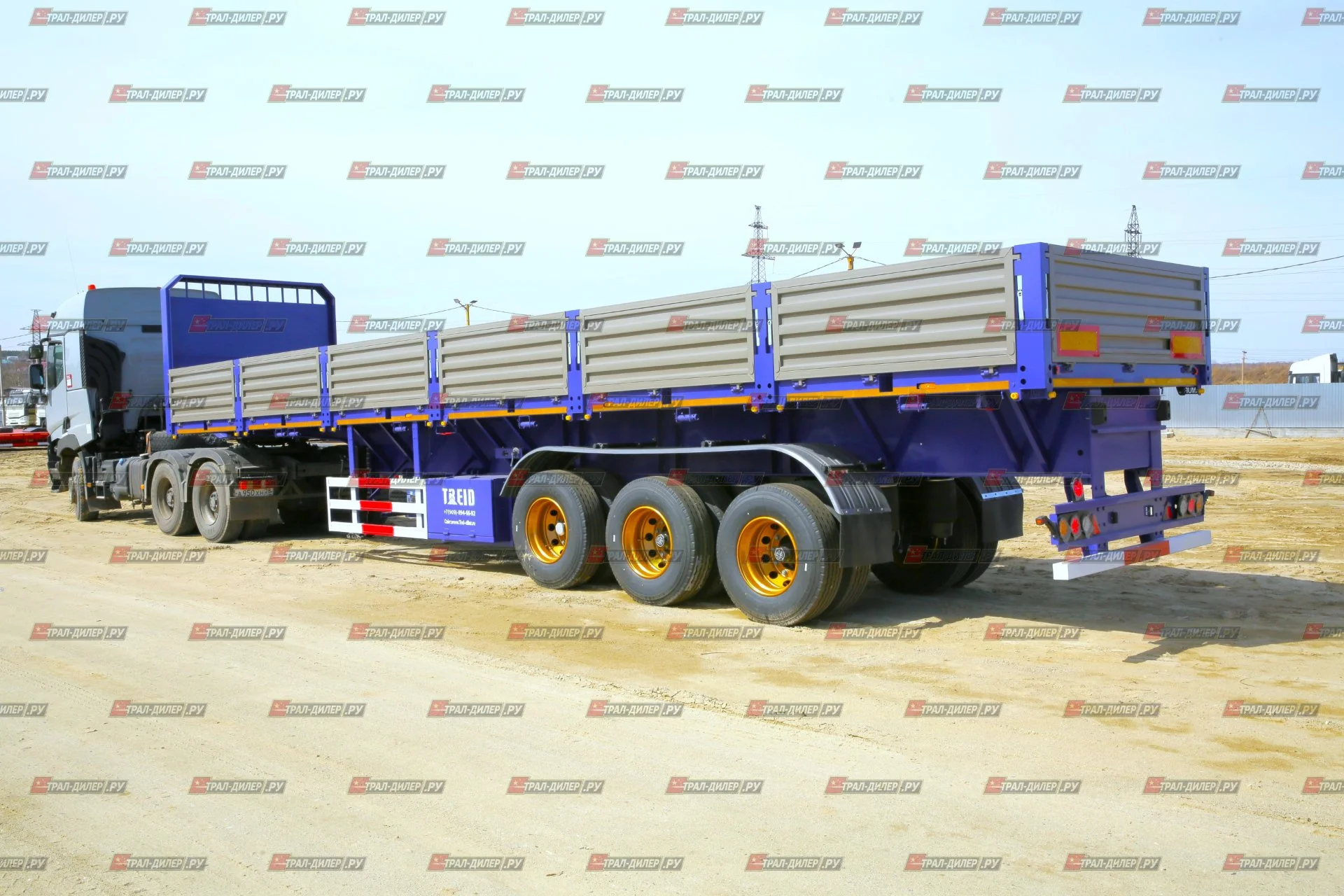 Полуприцеп бортовой Amur LYR9600JS 13,3 м, дисковые тормоза - миниатюра 4