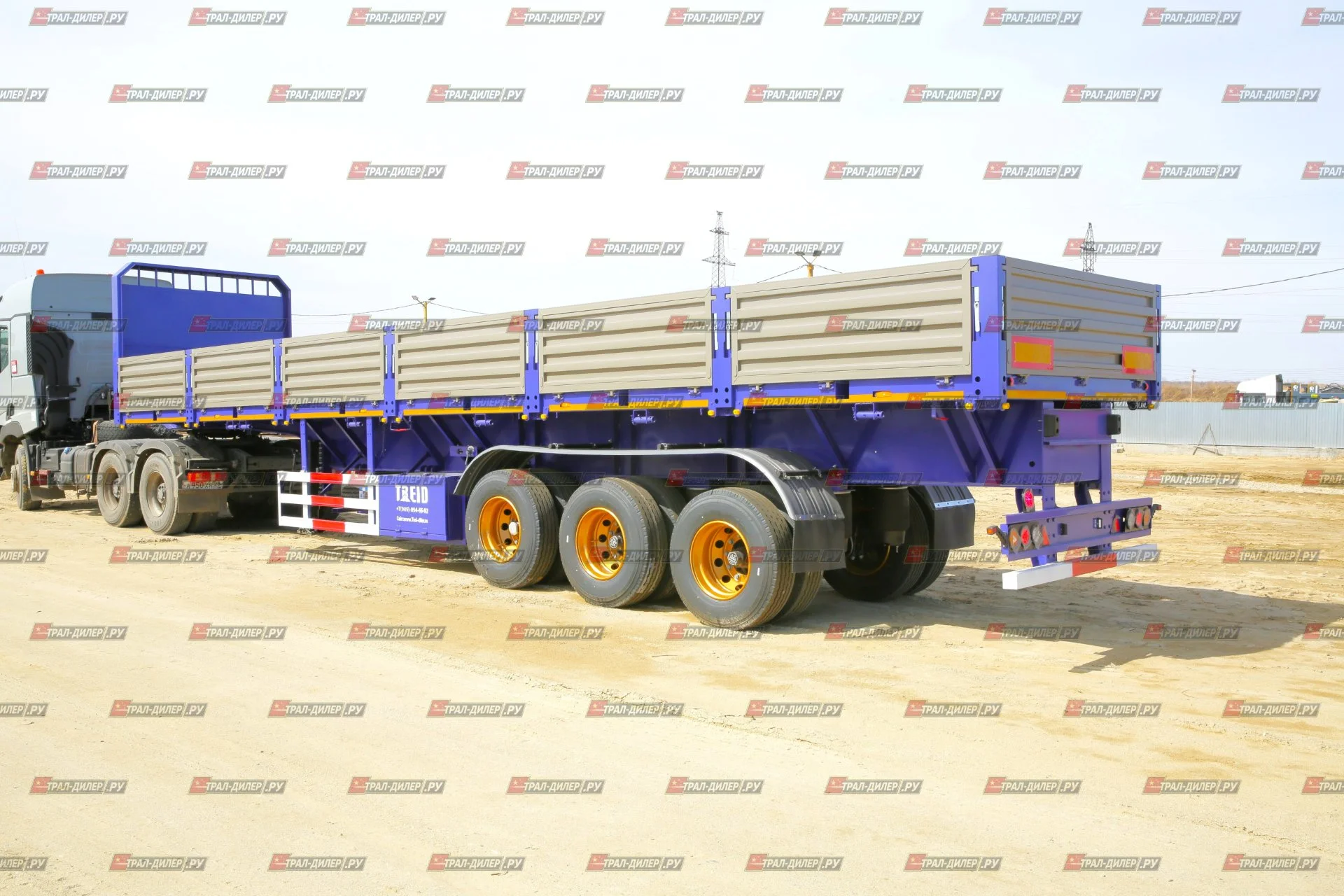 Полуприцеп бортовой Amur LYR9600JS 13,3 м, дисковые тормоза - миниатюра 5