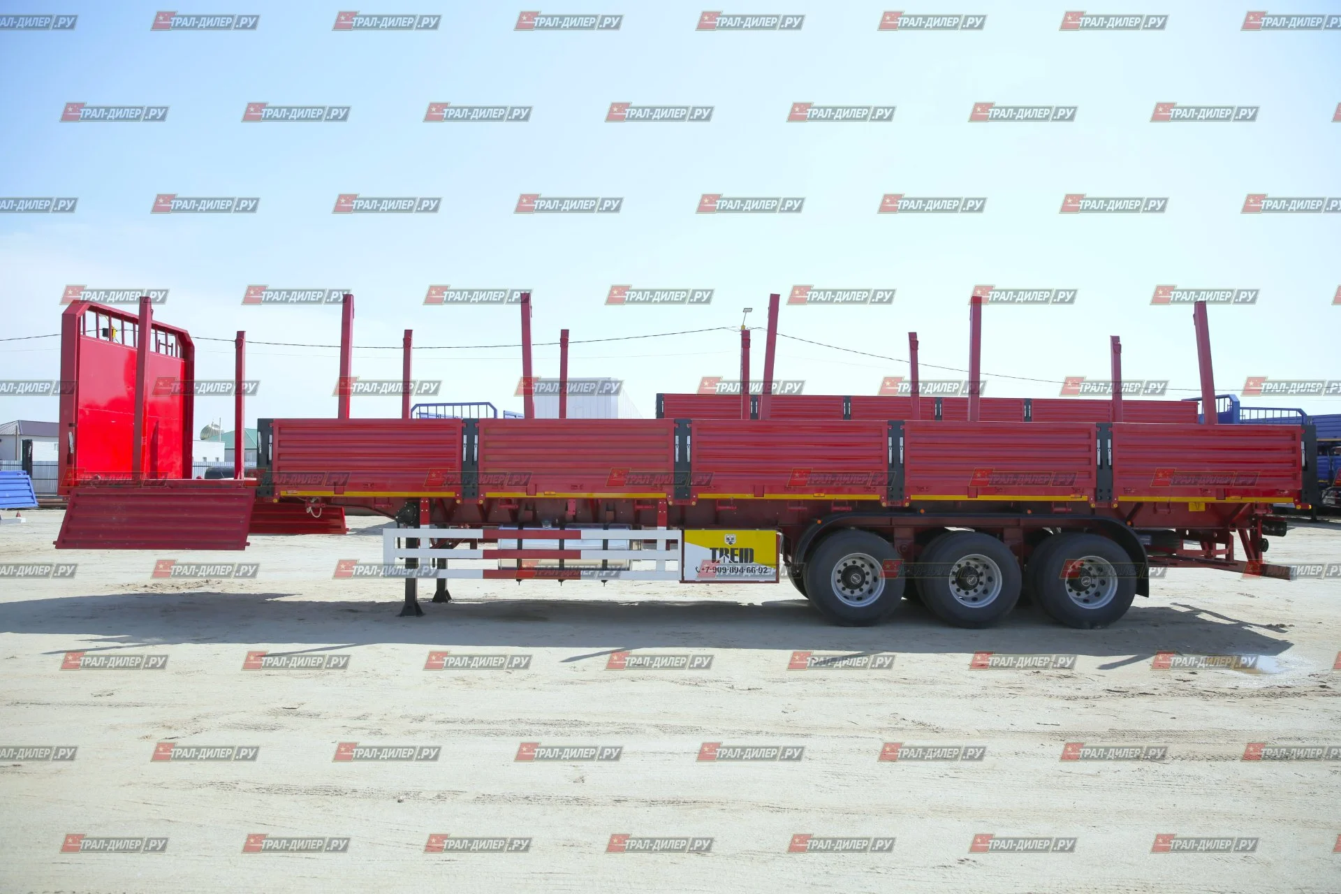 Полуприцеп бортовой Amur LYR9600JS 14,5 м 60 т - миниатюра 5