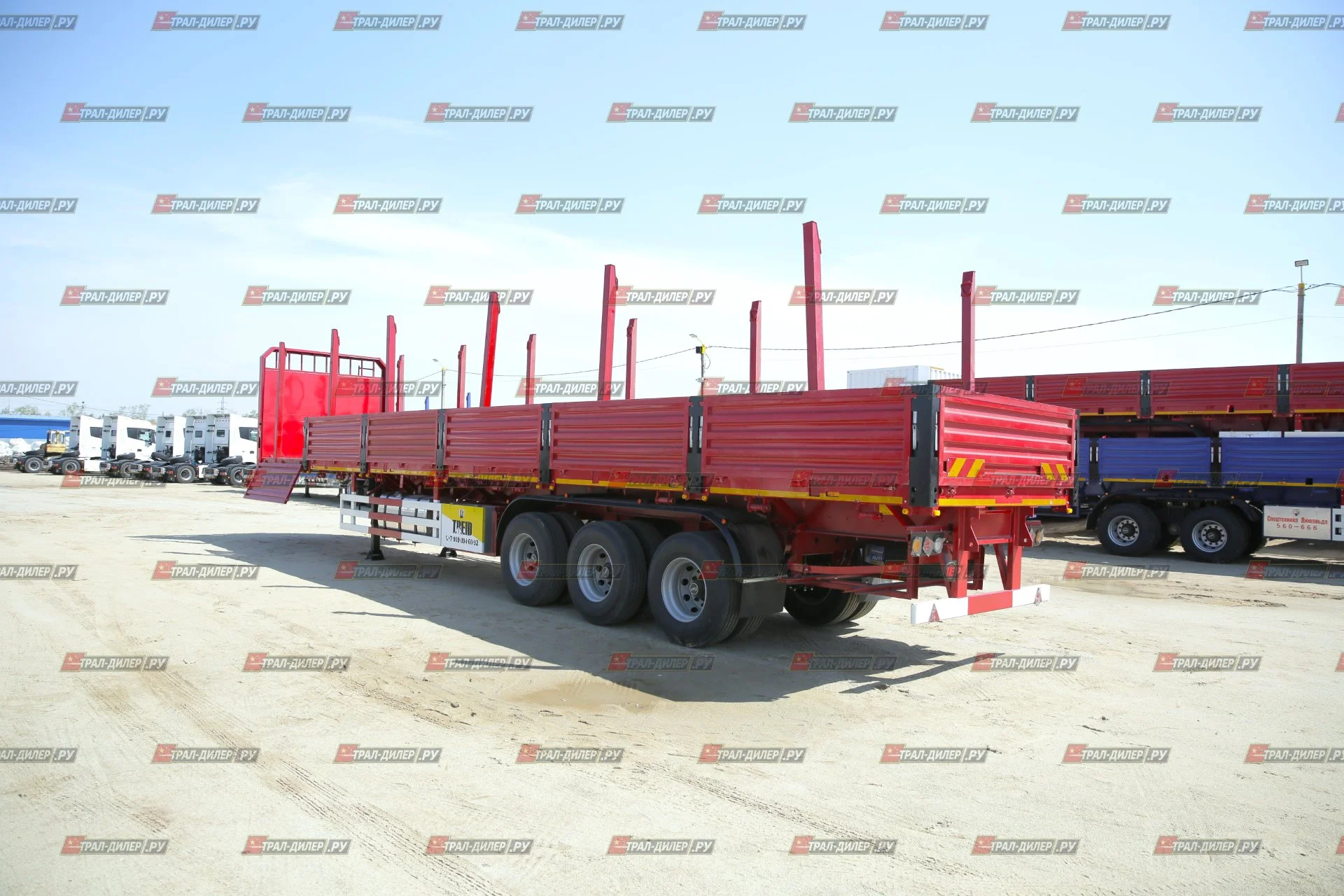 Полуприцеп бортовой Amur LYR9600JS 14,5 м 60 т - миниатюра 6