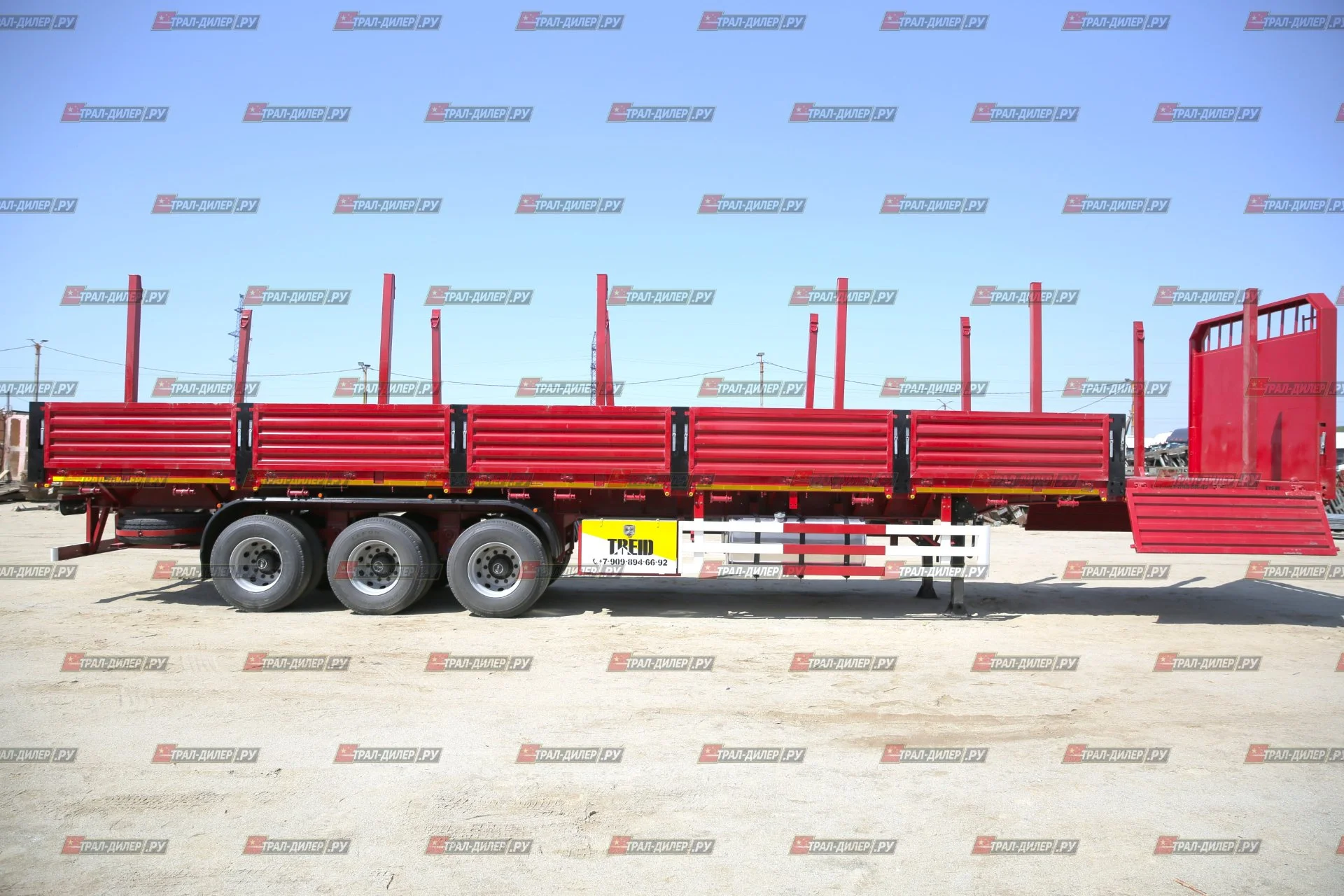 Полуприцеп бортовой Amur LYR9600JS 14,5 м 60 т - миниатюра 10